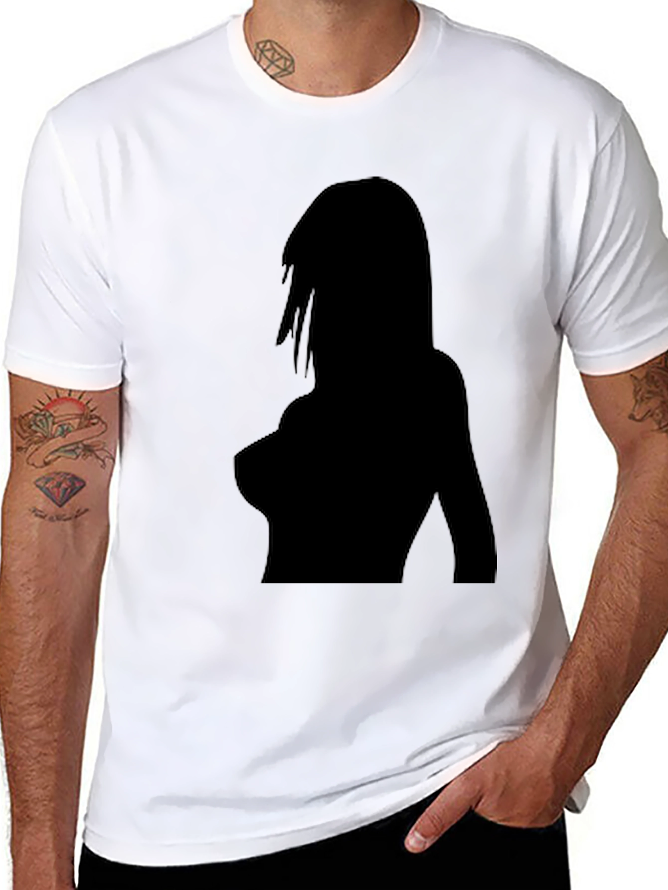 Silhouette Graphic T-Shirt - Bold Black Tee