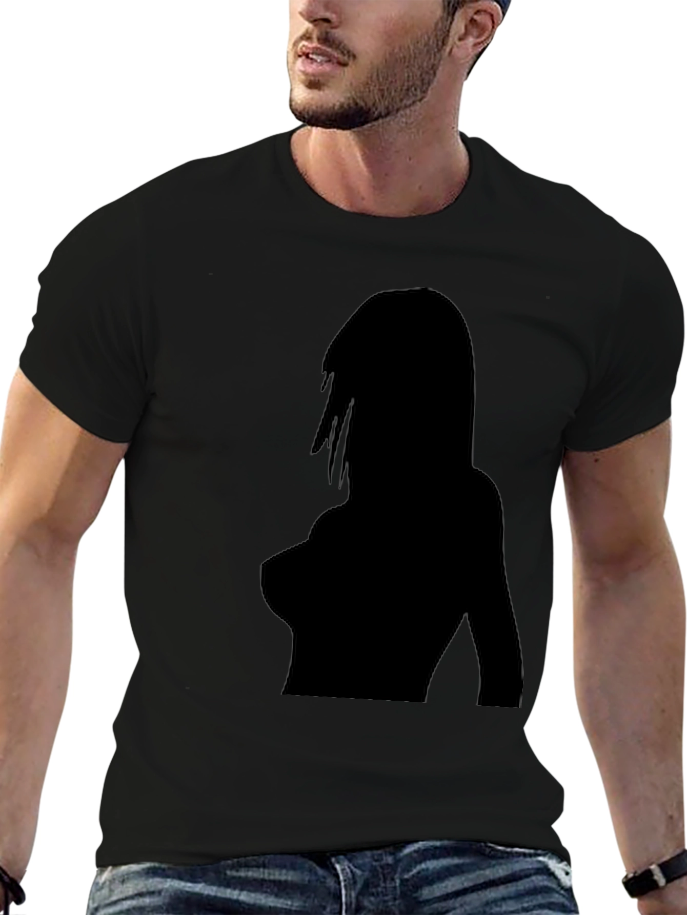 Silhouette Graphic T-Shirt - Bold Black Tee