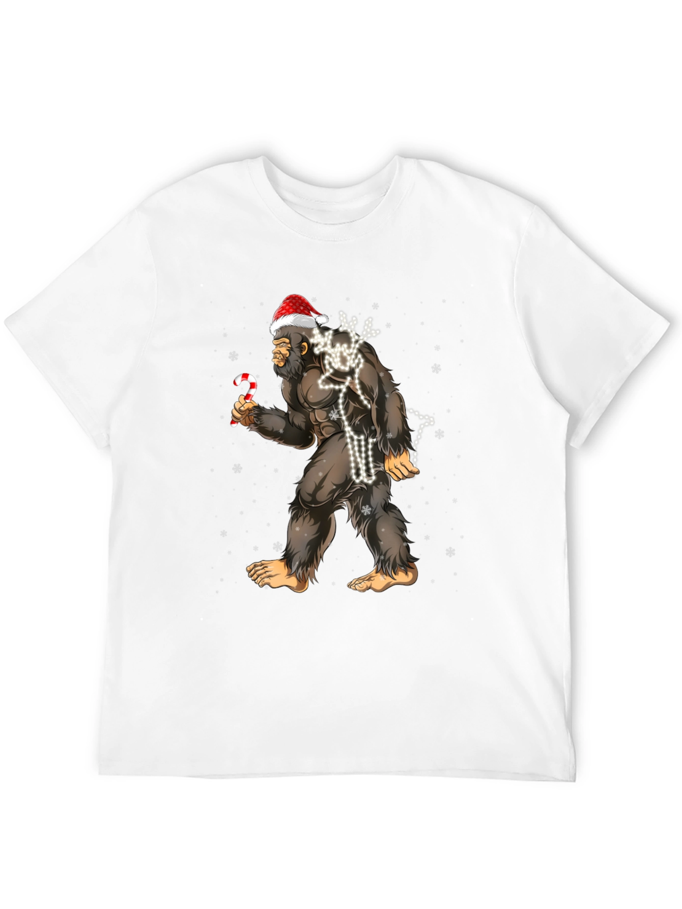 Festive Bigfoot Christmas T-Shirt