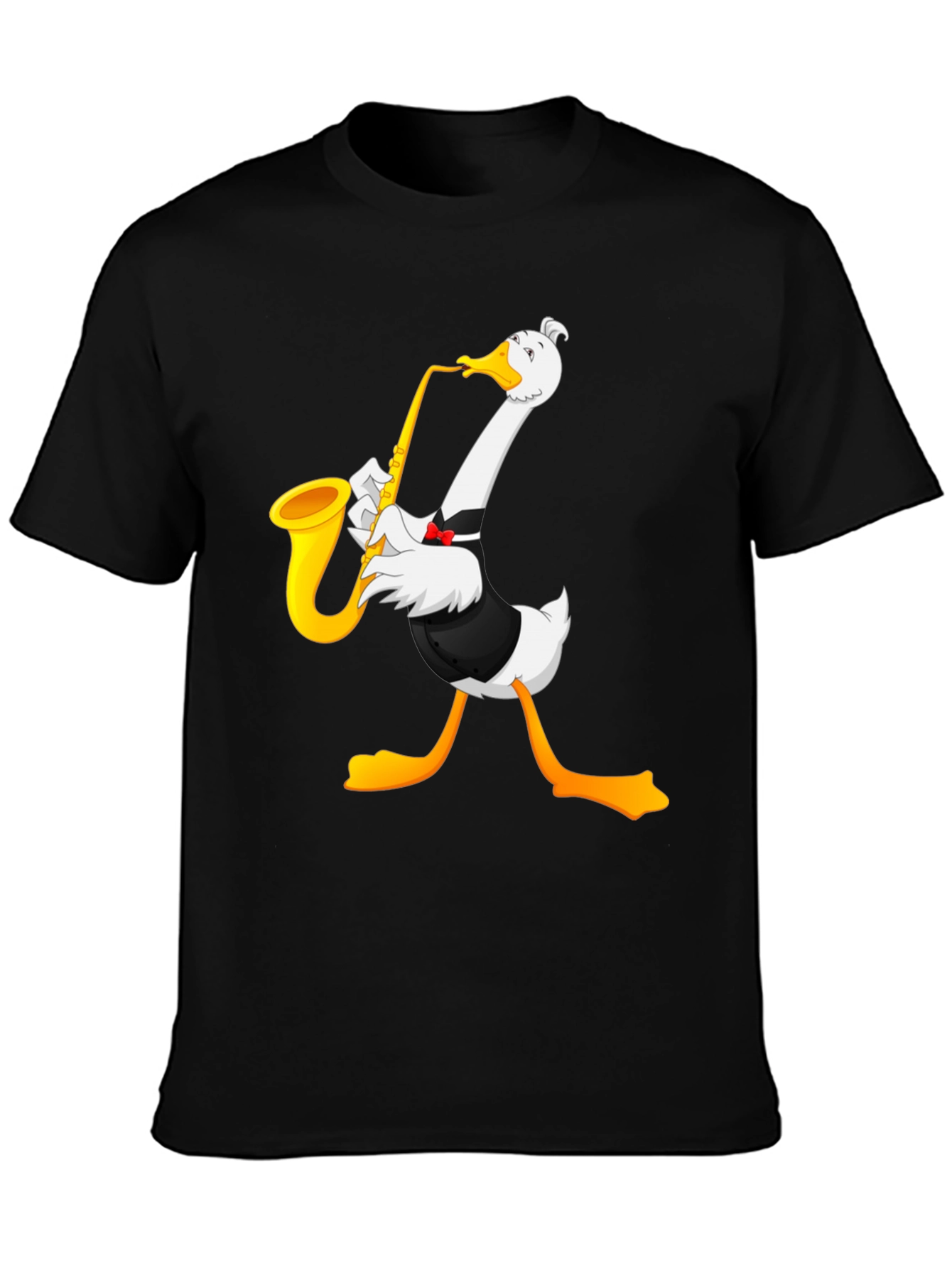 Saxophone Goose Graphic T-Shirt