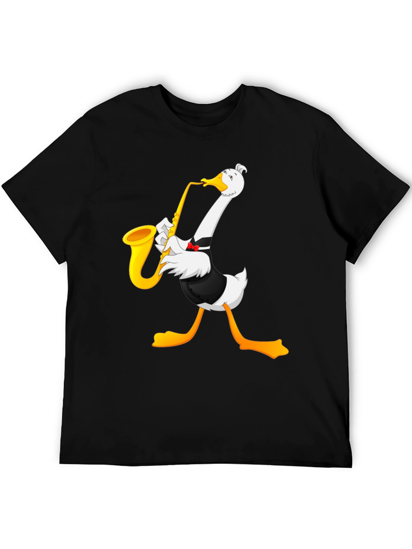 Saxophone Goose Graphic T-Shirt