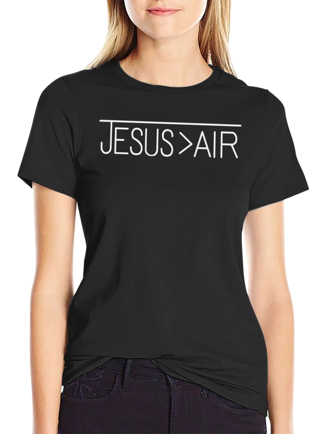 Jesus > Air Black Graphic Tee