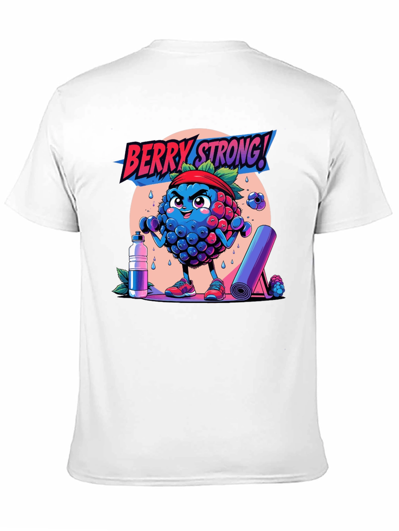 Berry Strong! Graphic Tee - Workout Motivation