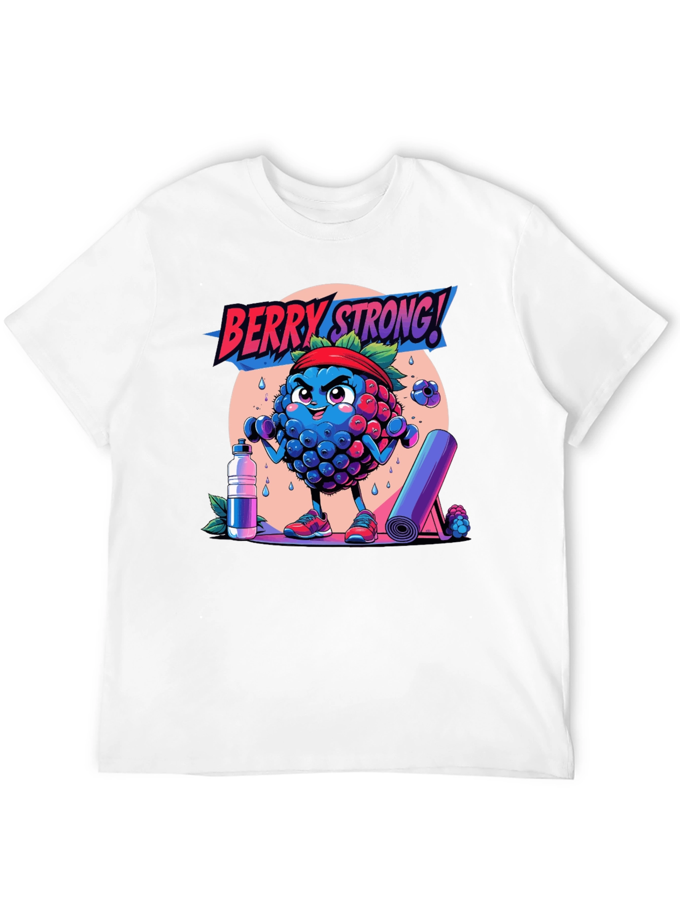Berry Strong! Graphic Tee - Workout Motivation