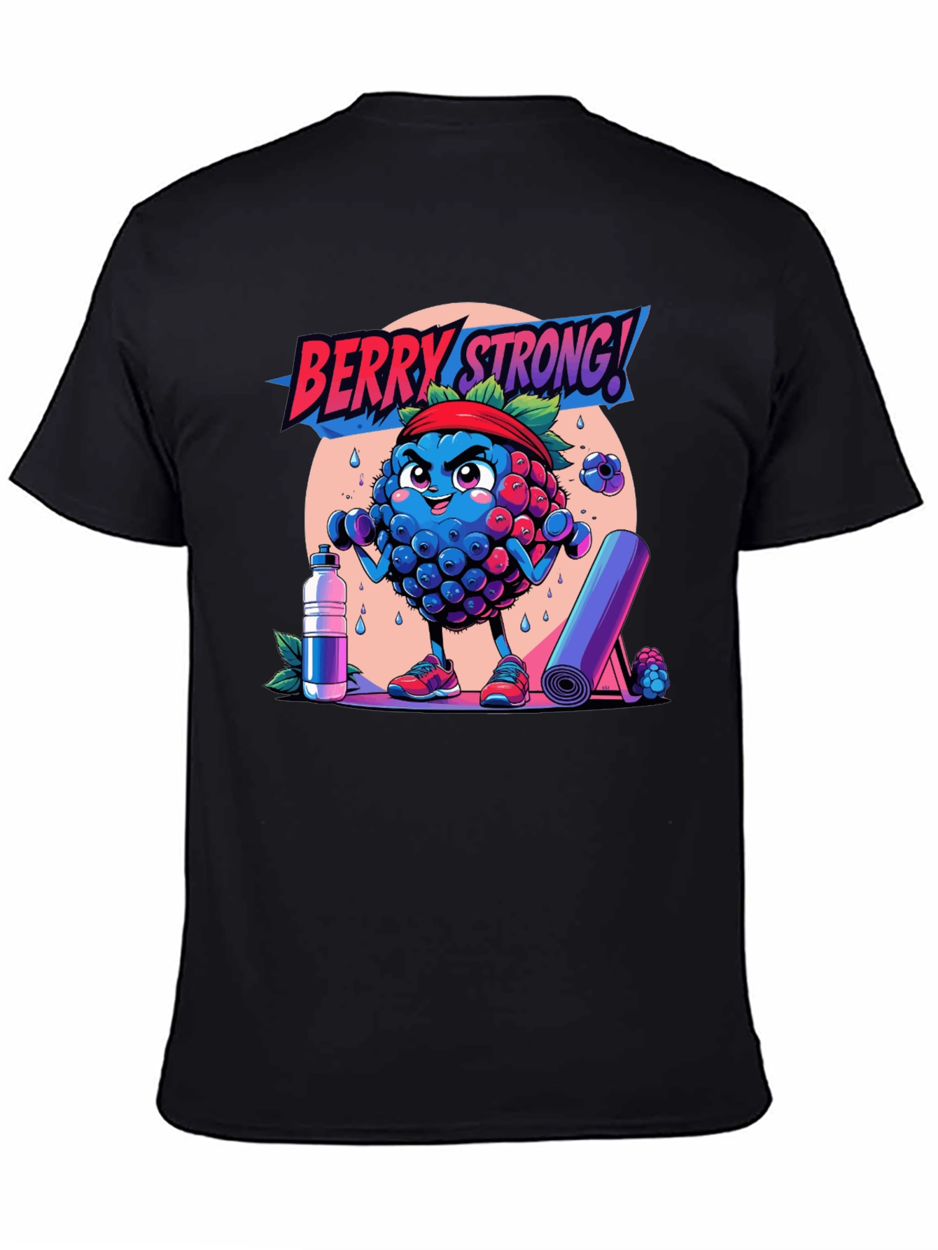 Berry Strong! Graphic Tee - Workout Motivation