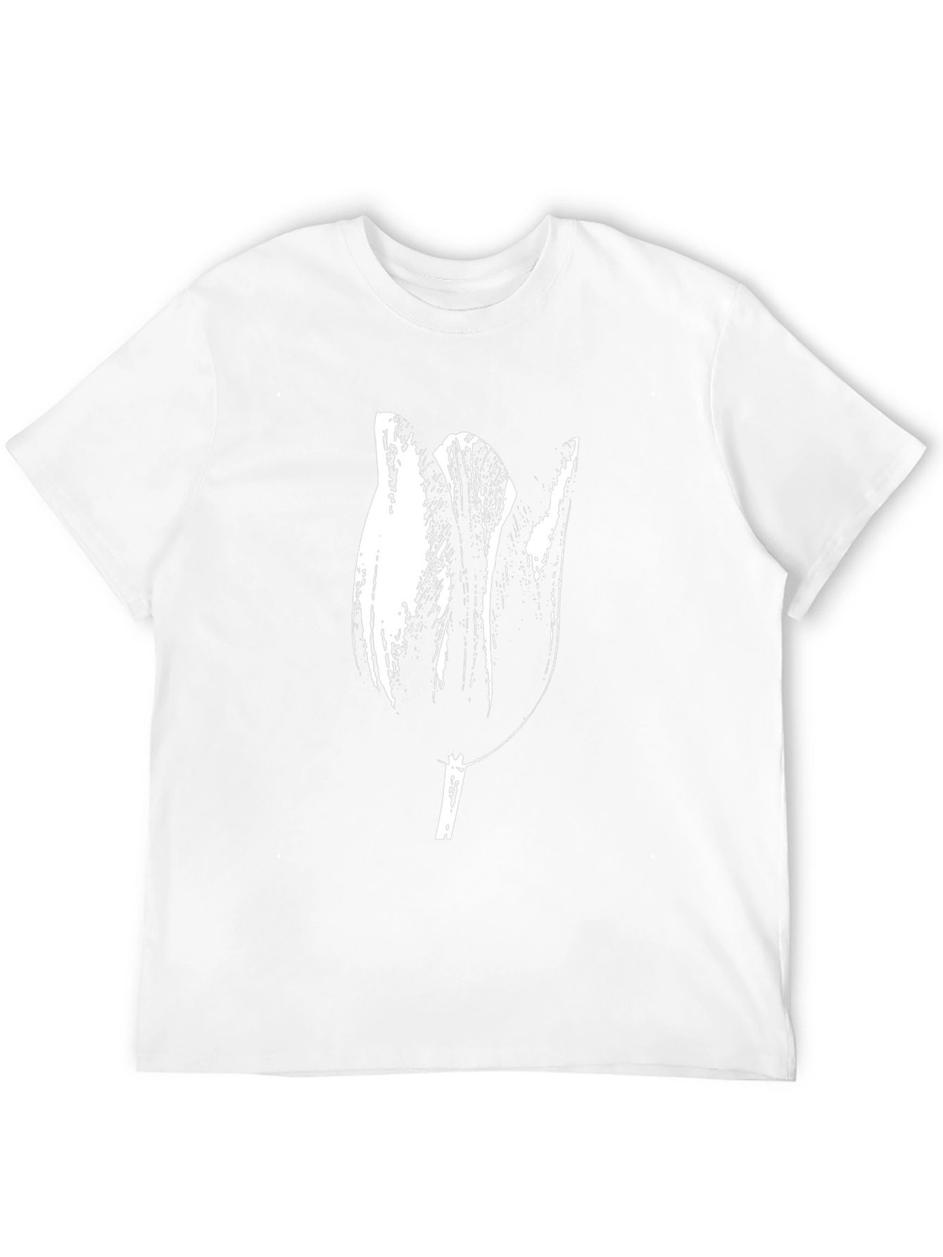Black Tulip Graphic Tee - Unique Floral Design