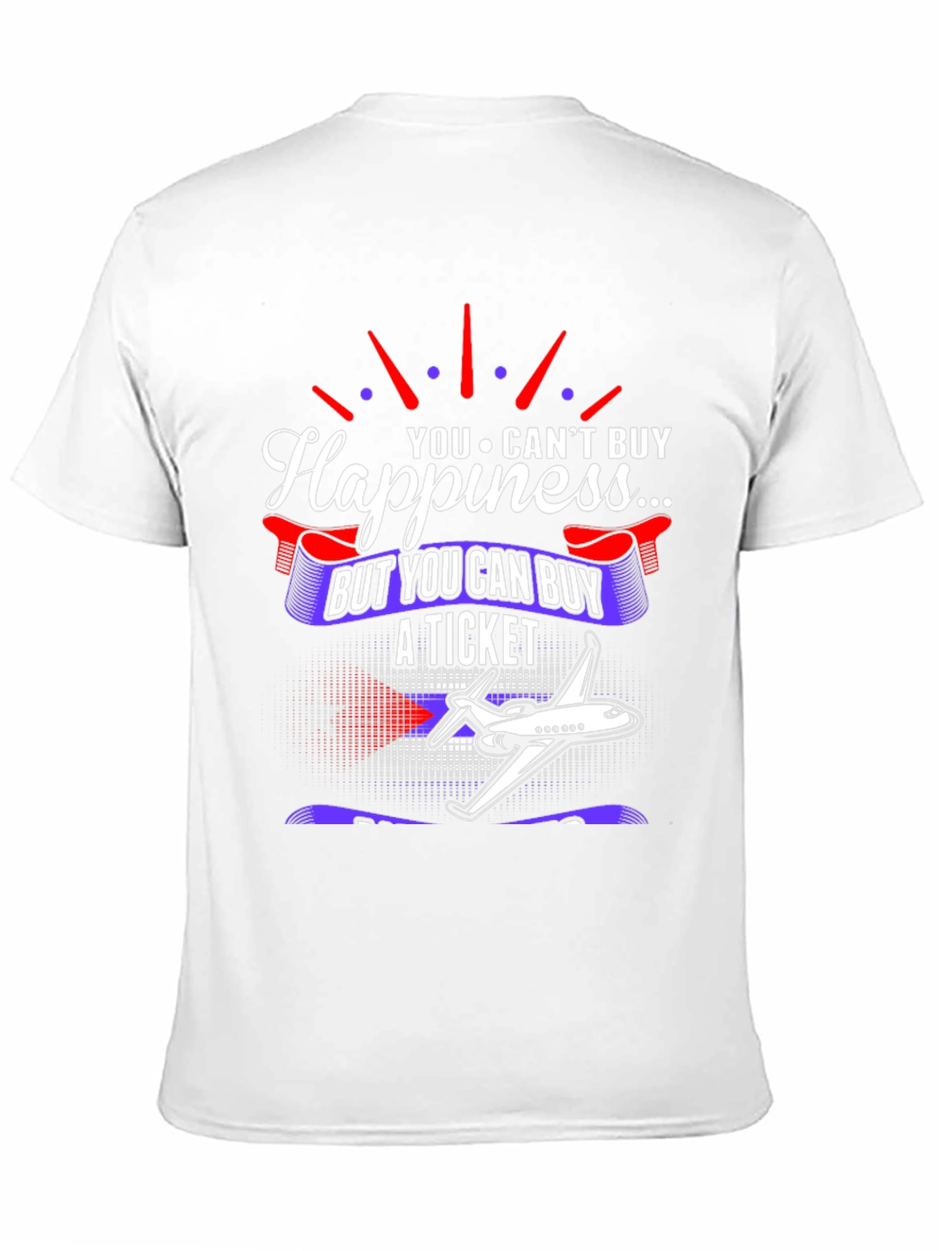 Happiness Ticket Graphic Tee - Aviation Lover Shirt