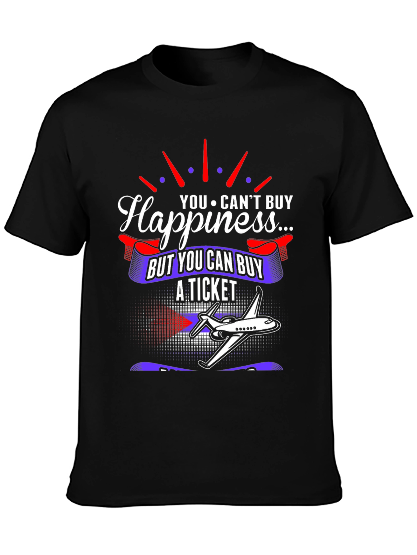 Happiness Ticket Graphic Tee - Aviation Lover Shirt