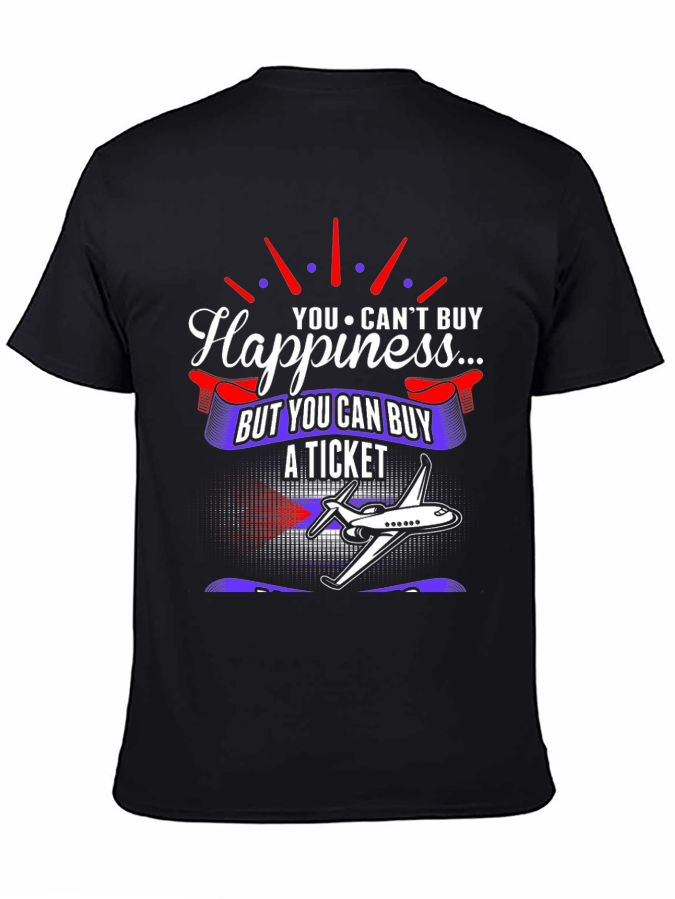 Happiness Ticket Graphic Tee - Aviation Lover Shirt