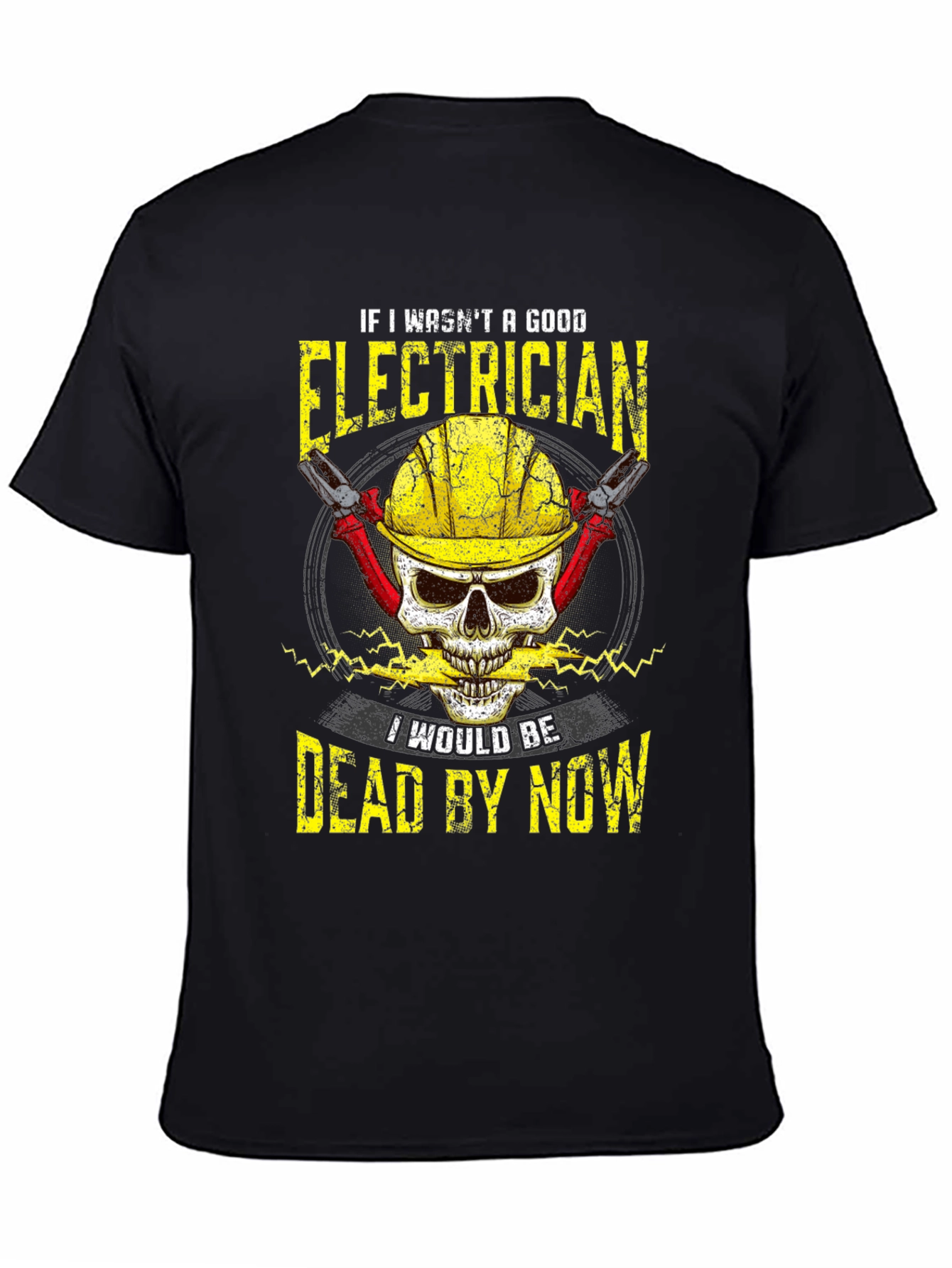Electrician Skull Graphic Tee - Safety First!