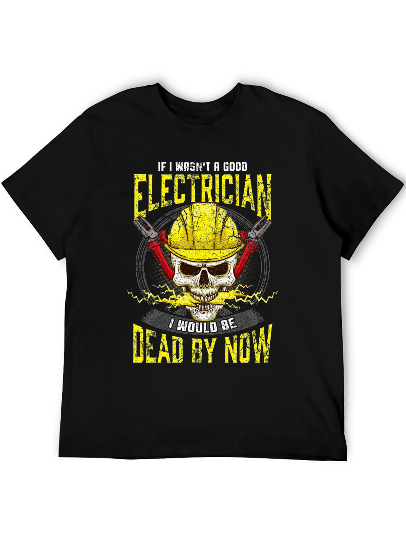 Electrician Skull Graphic Tee - Safety First!