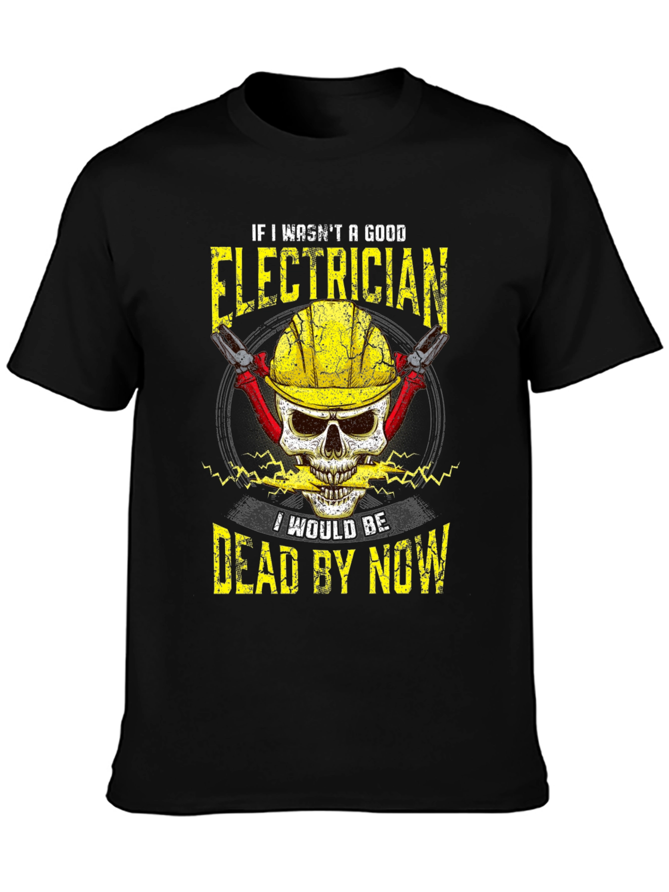 Electrician Skull Graphic Tee - Safety First!