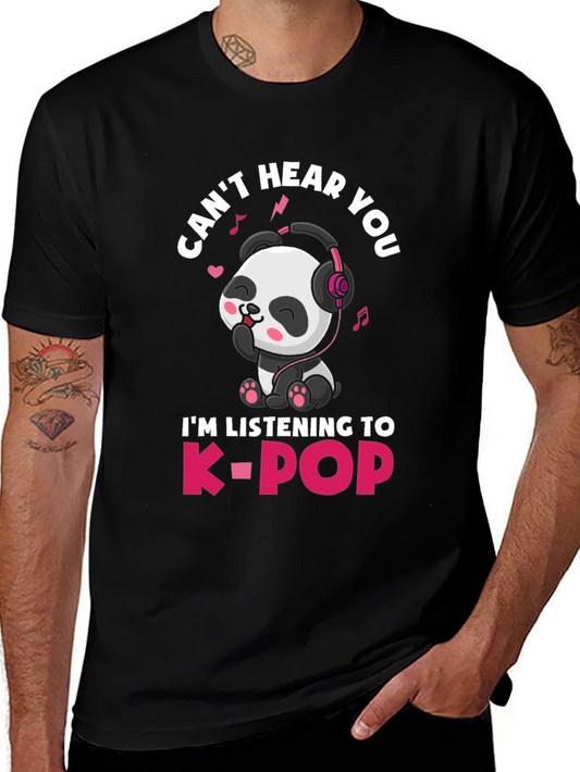 Cute Panda K-Pop Music T-Shirt