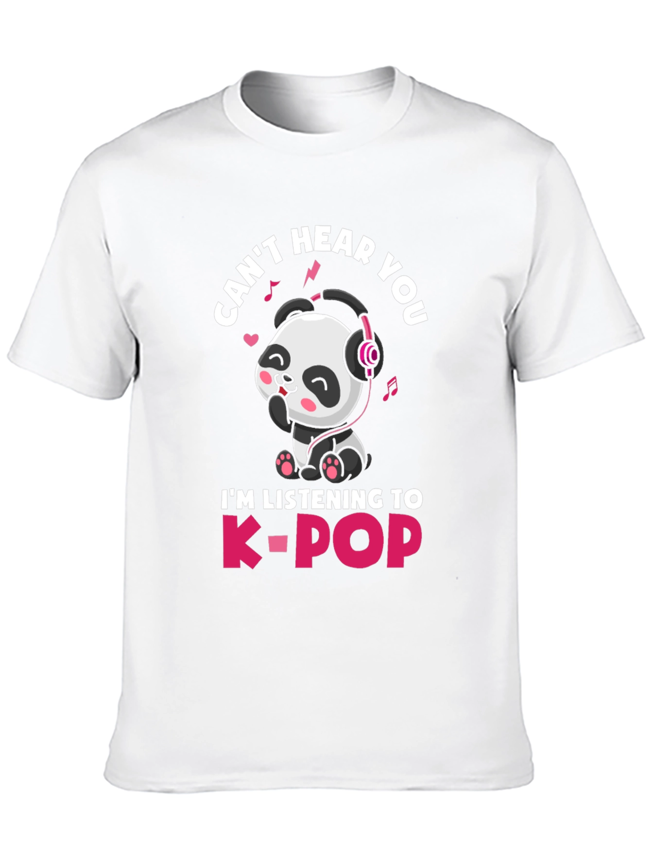Cute Panda K-Pop Music T-Shirt