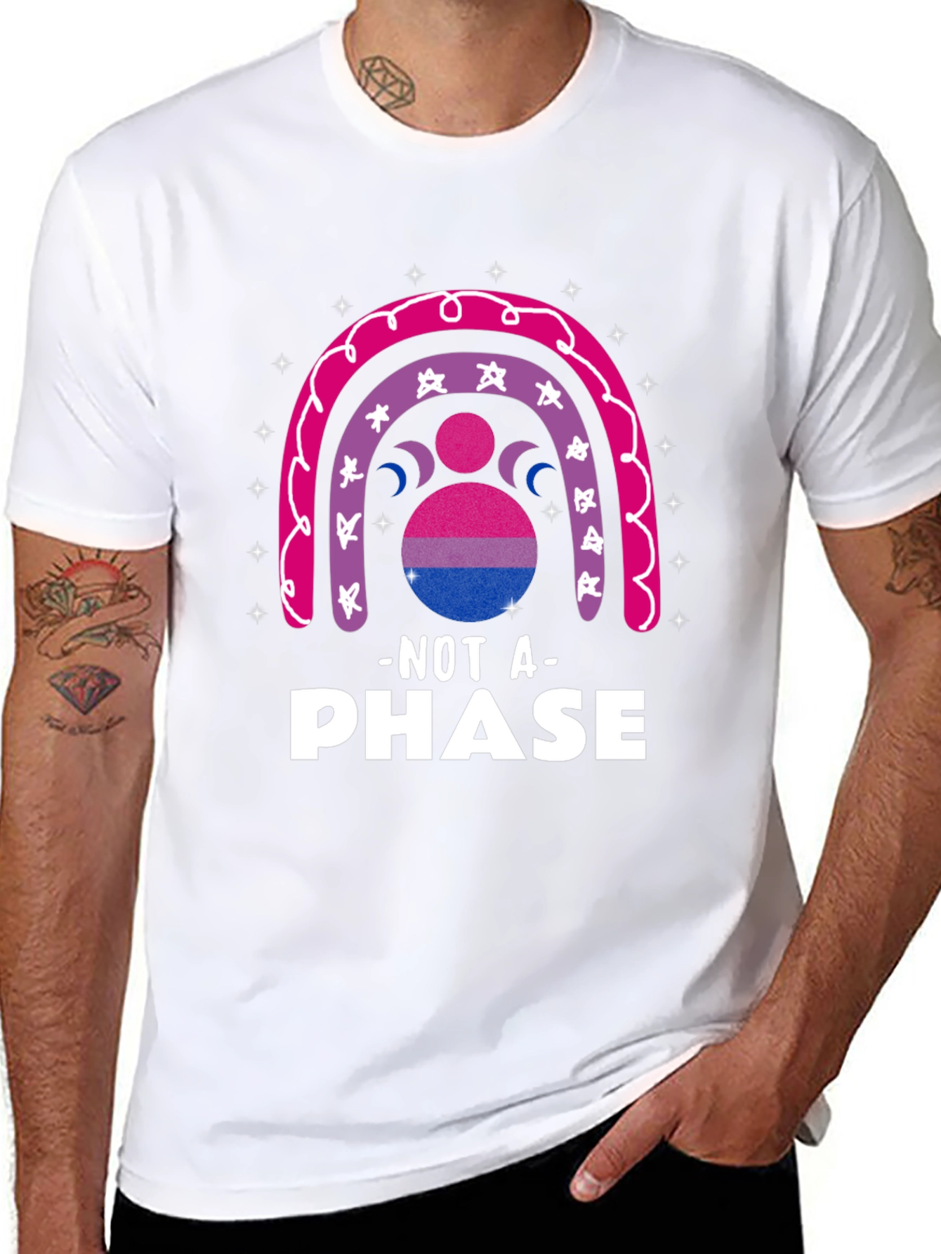 Bisexual Pride Rainbow T-Shirt - Not a Phase