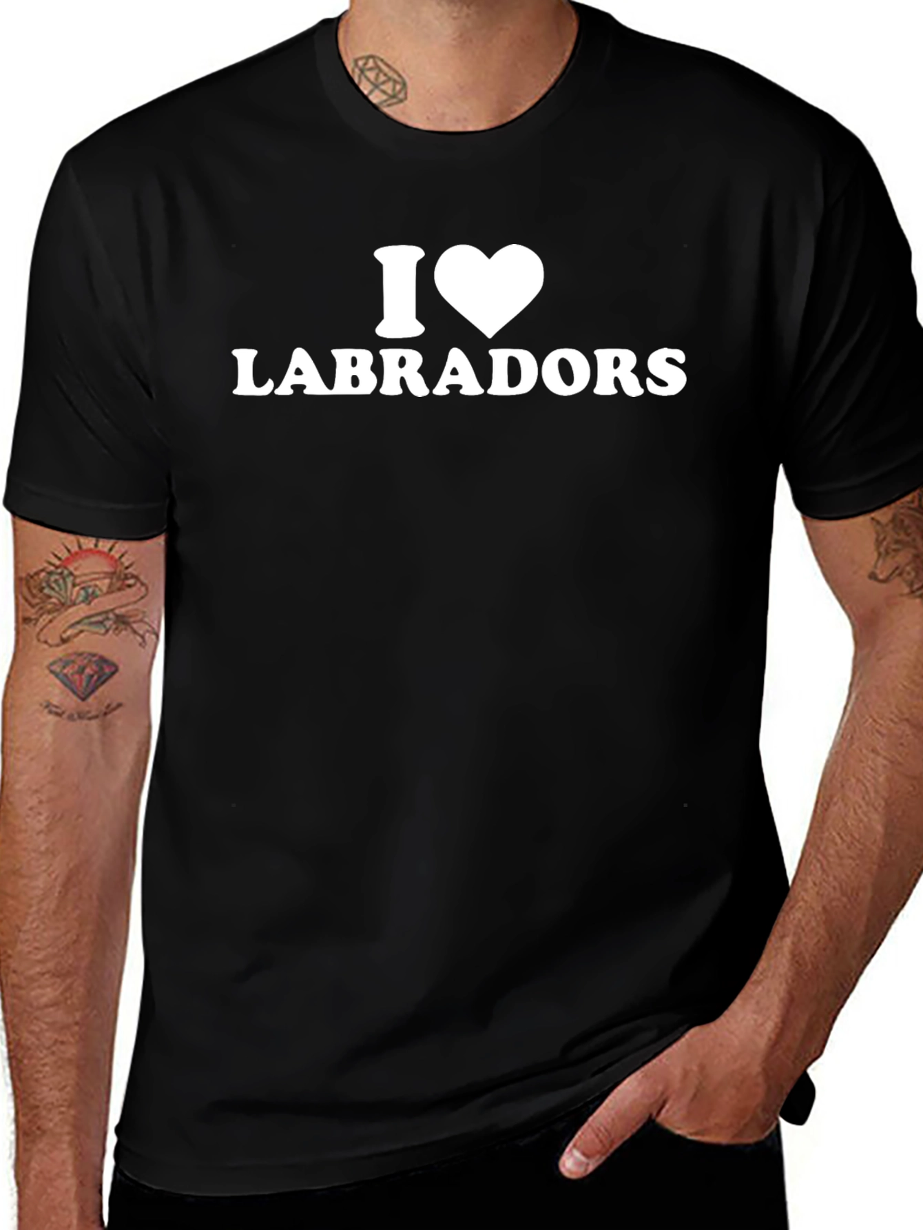 I Heart Labradors T-Shirt Dog Lover Tee