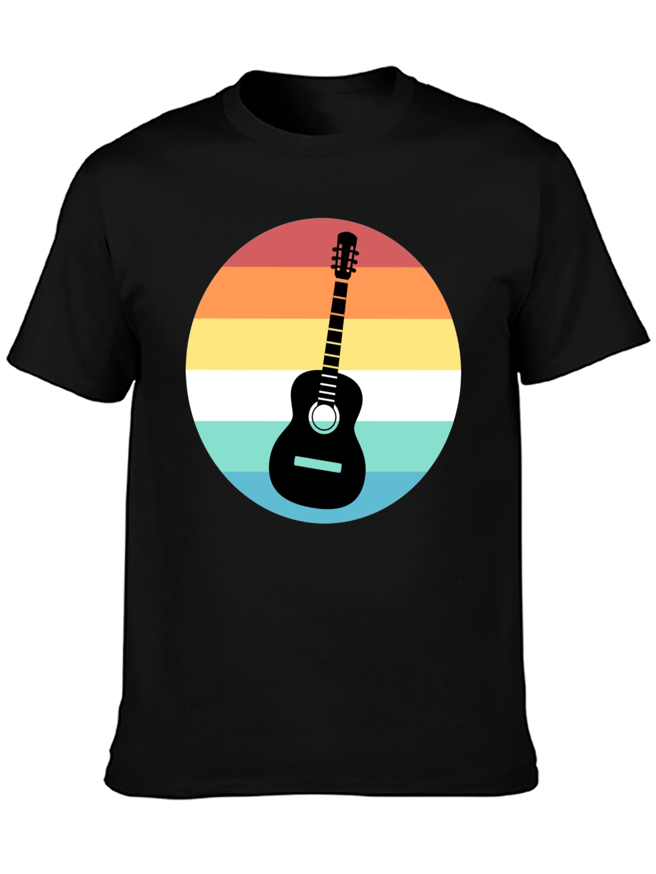 Retro Guitar Sunset Graphic Tee