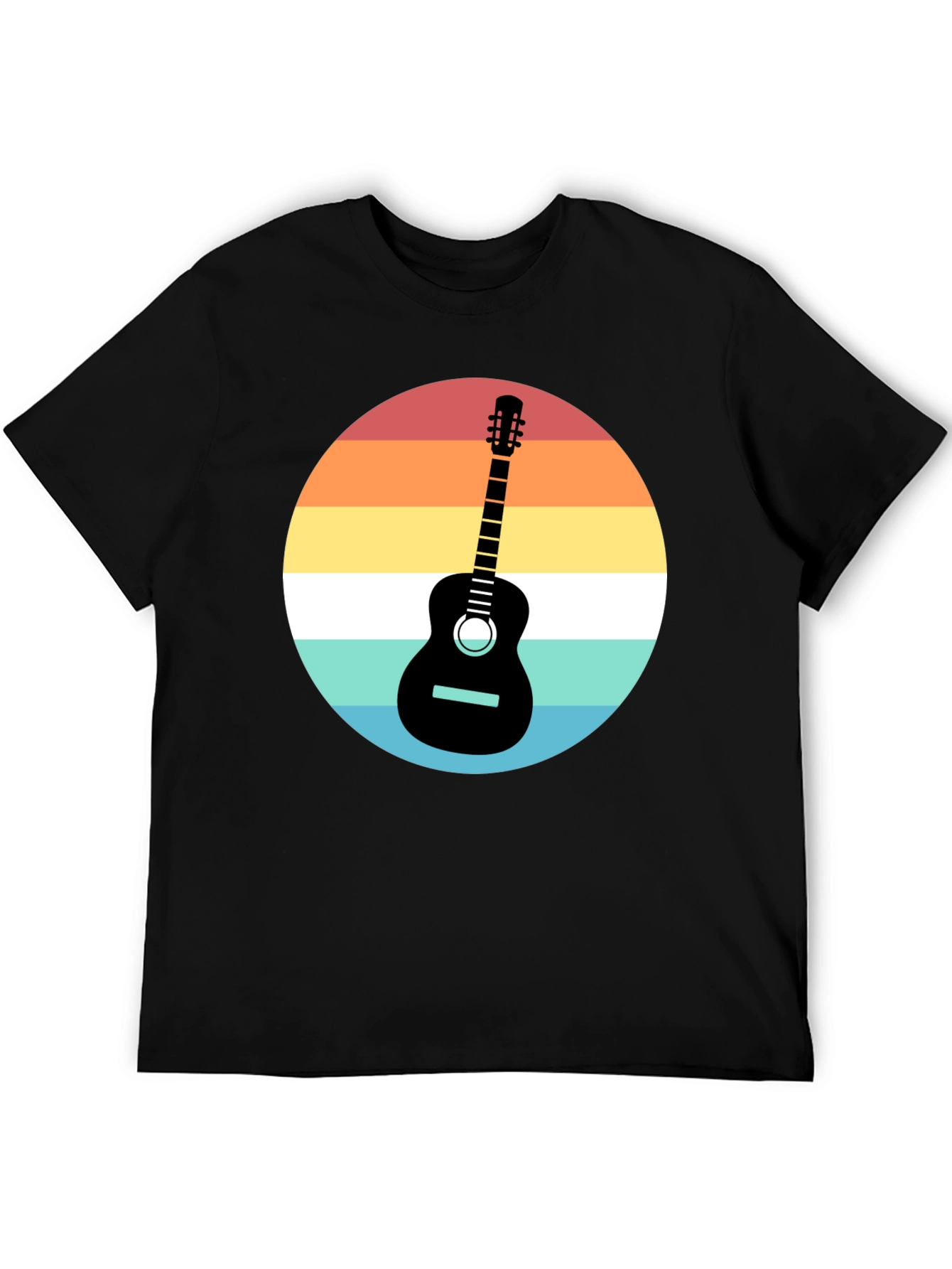 Retro Guitar Sunset Graphic Tee