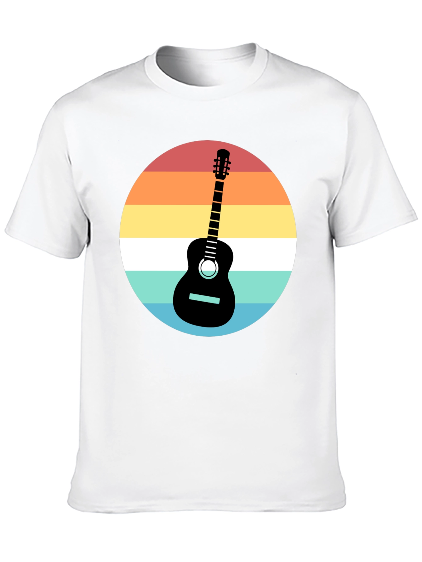 Retro Guitar Sunset Graphic Tee