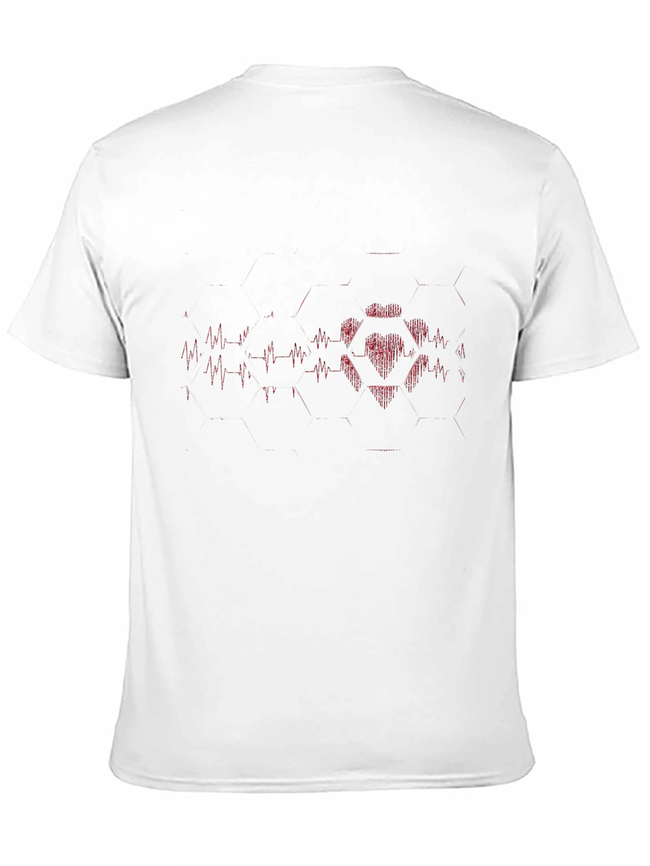 Heartbeat Hexagon Graphic Tee - Black