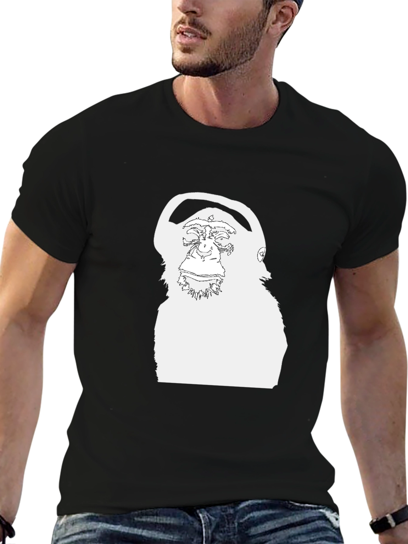 Chimpanzee Headphone Graphic Tee - Cool Casual Style