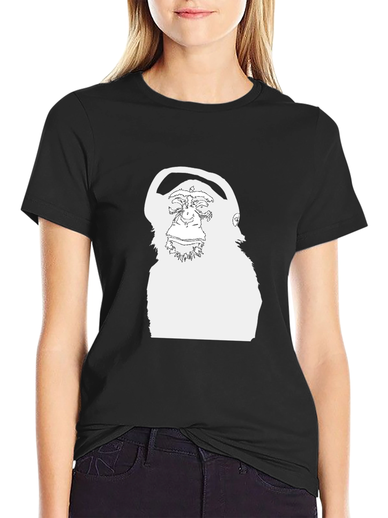 Chimpanzee Headphone Graphic Tee - Cool Casual Style