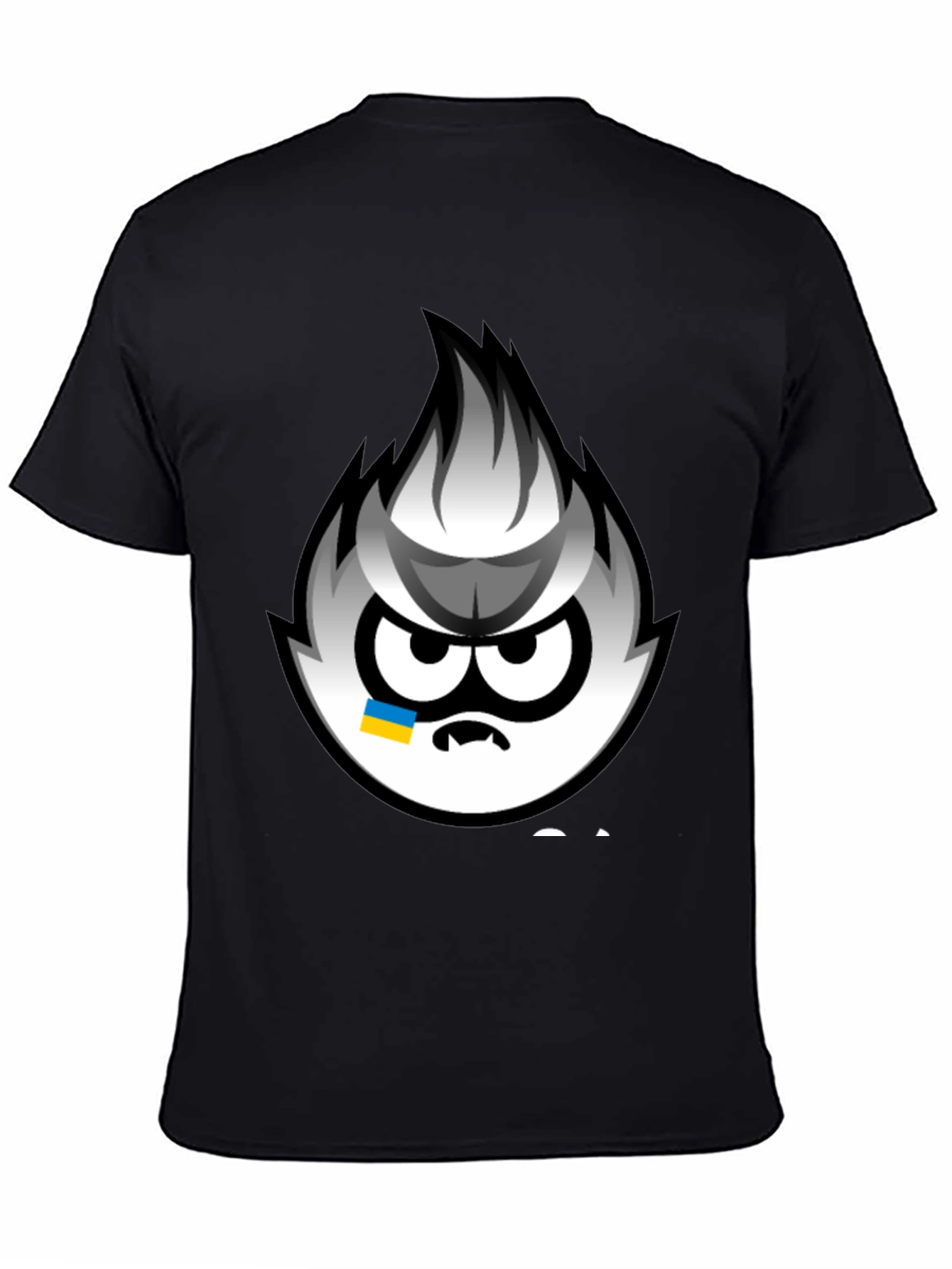 Angry Sprite Graphic Print Black T-Shirt