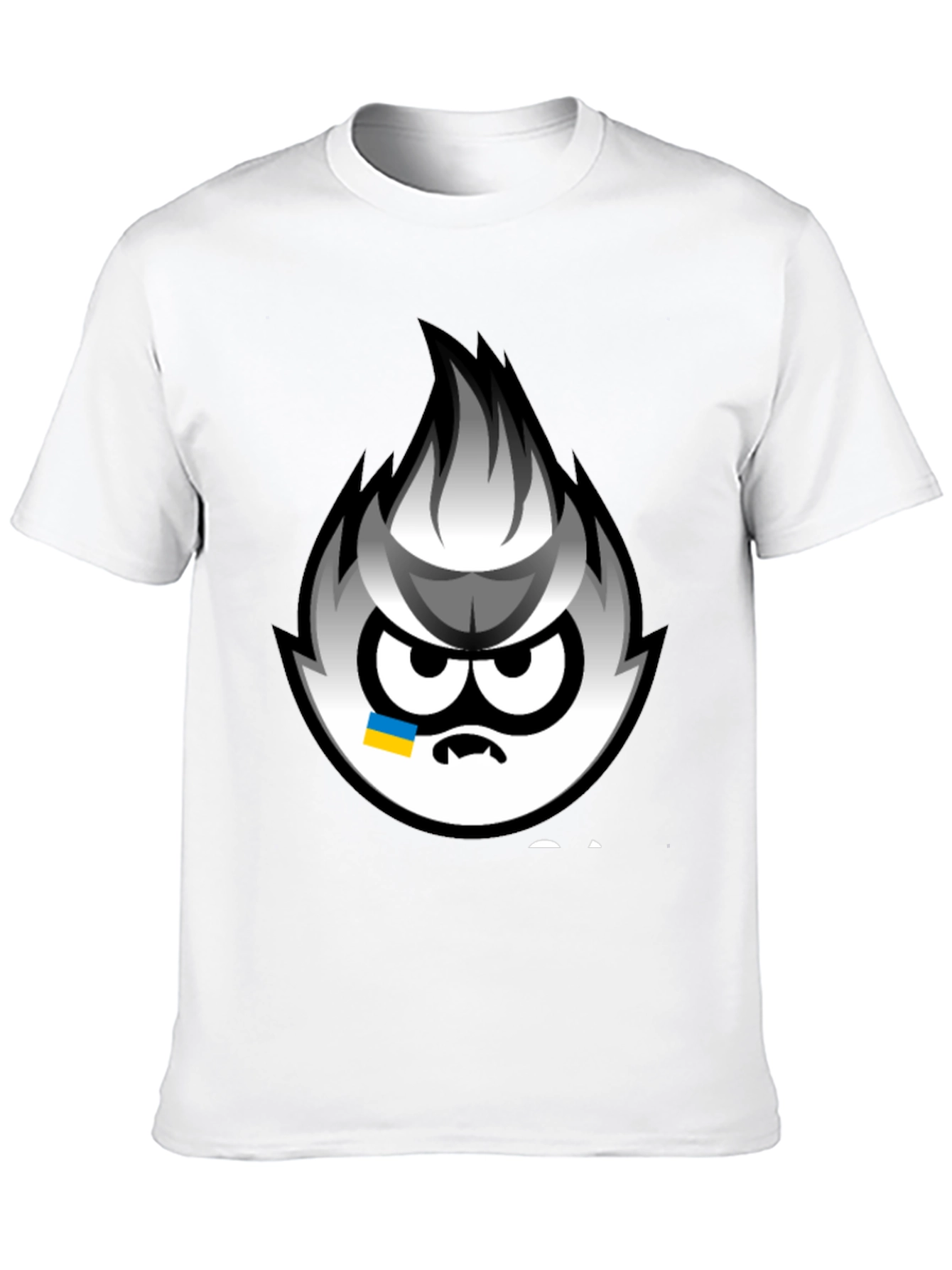 Angry Sprite Graphic Print Black T-Shirt