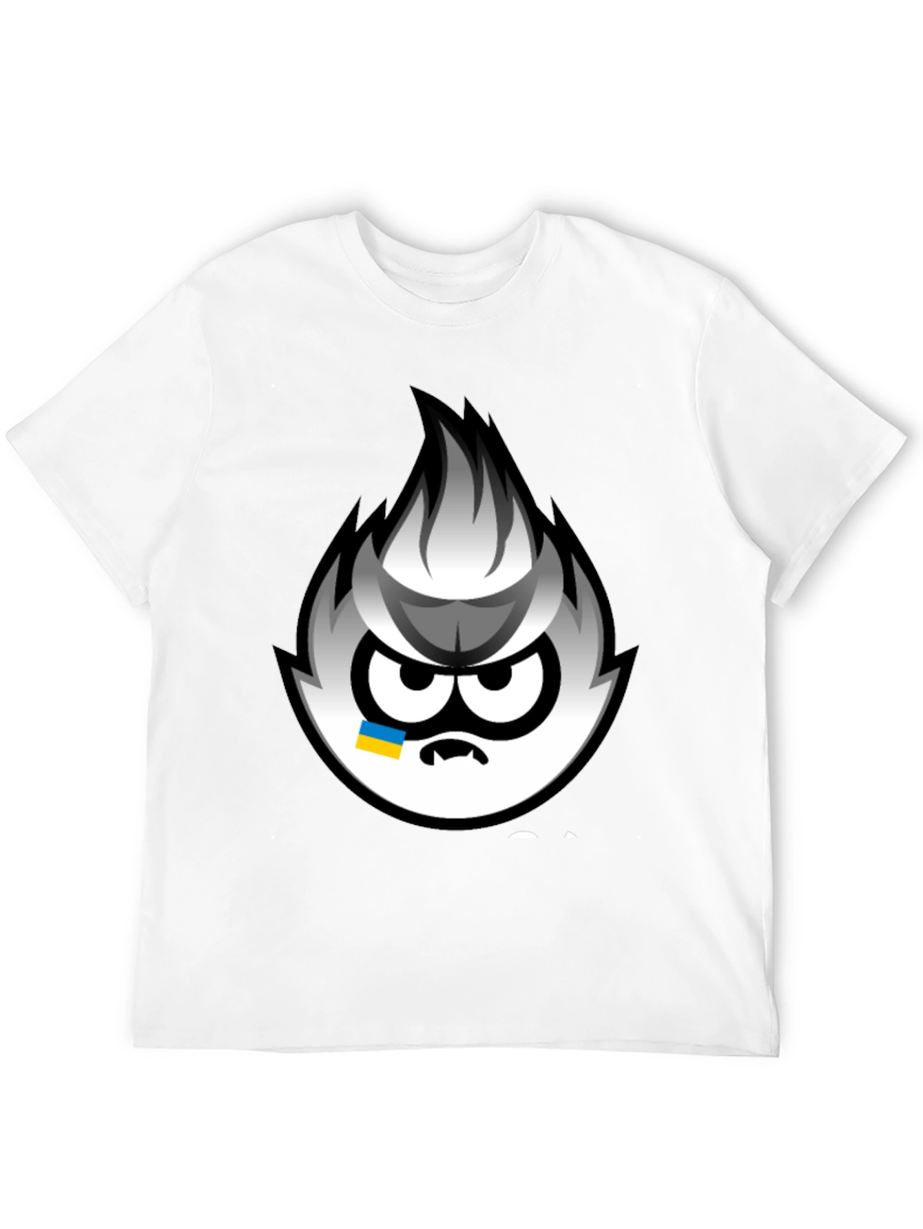 Angry Sprite Graphic Print Black T-Shirt