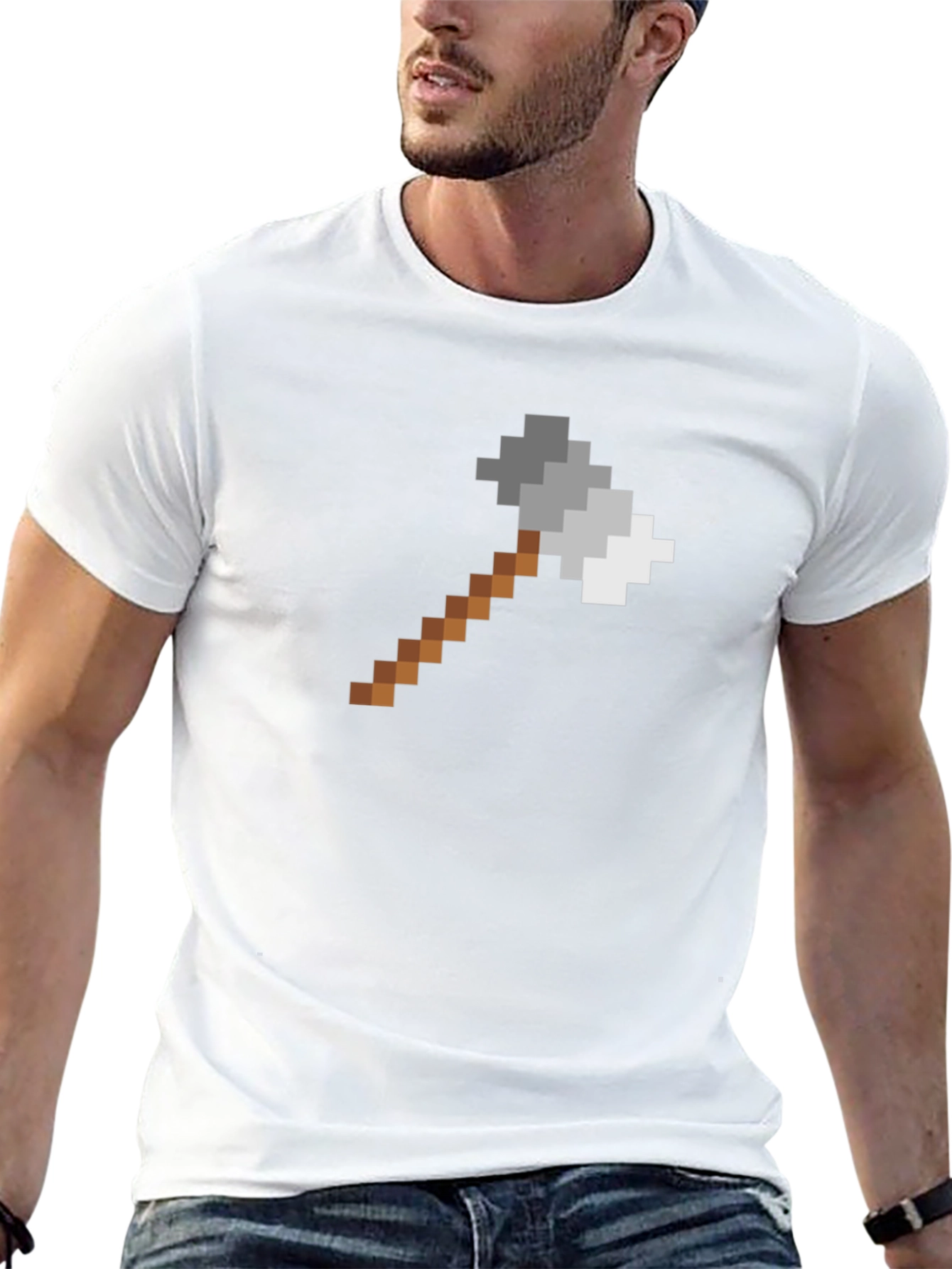 Pixel Hammer Graphic Tee - Gamer Style