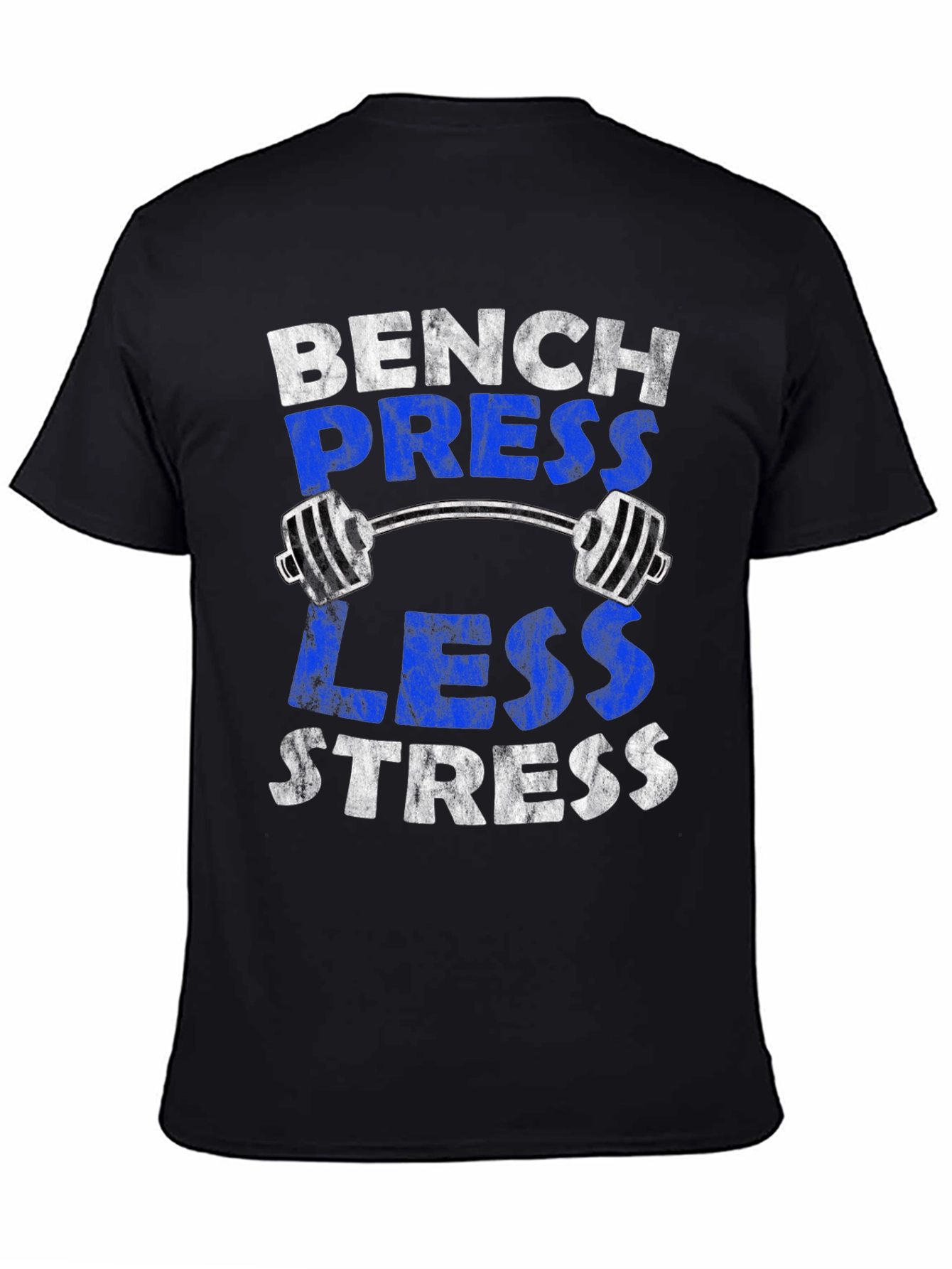 Bench Press Less Stress Graphic Tee