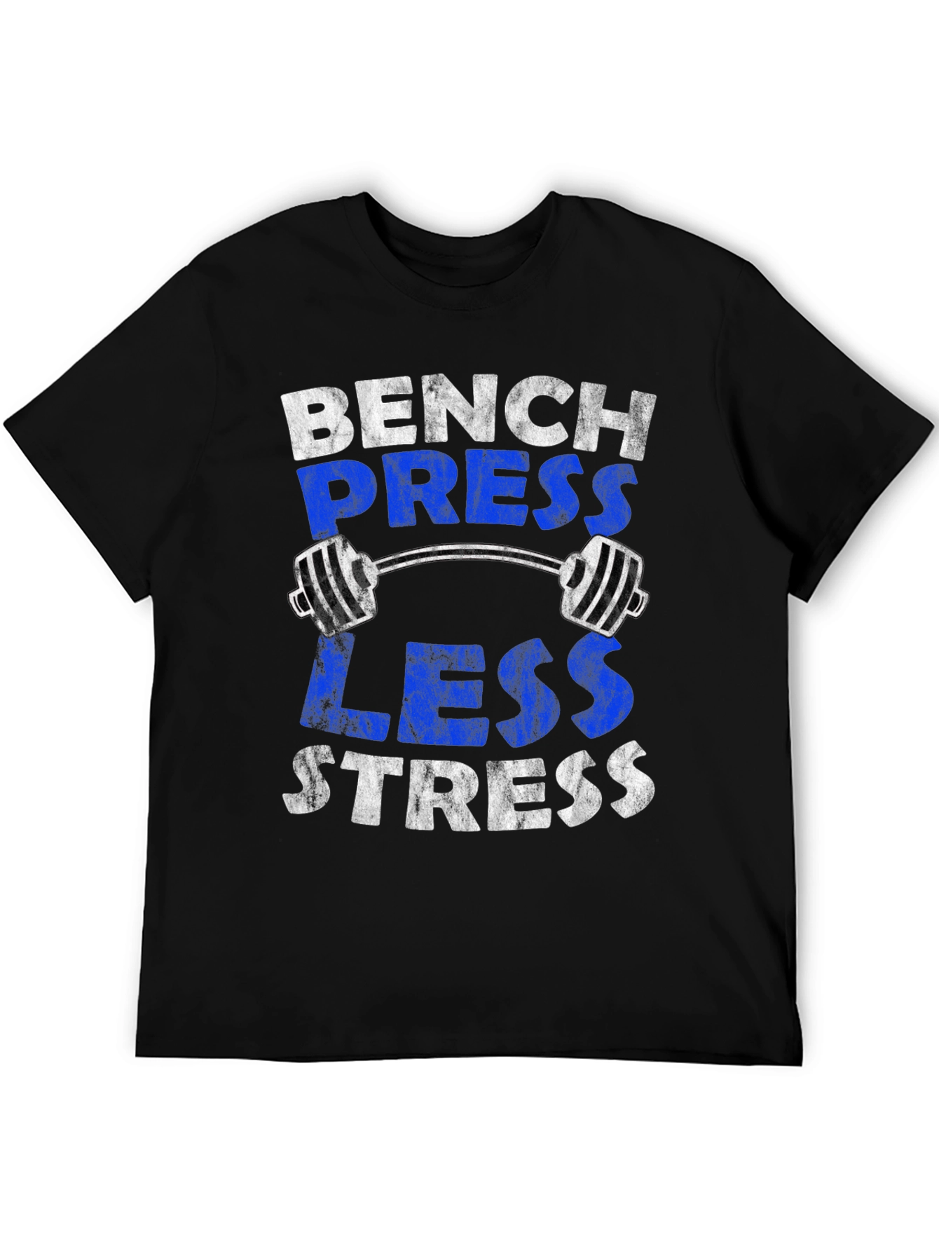 Bench Press Less Stress Graphic Tee