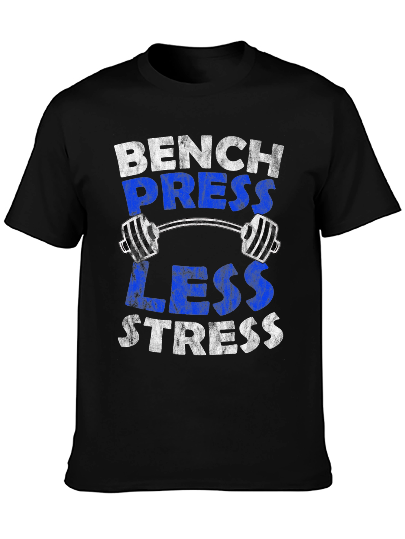 Bench Press Less Stress Graphic Tee