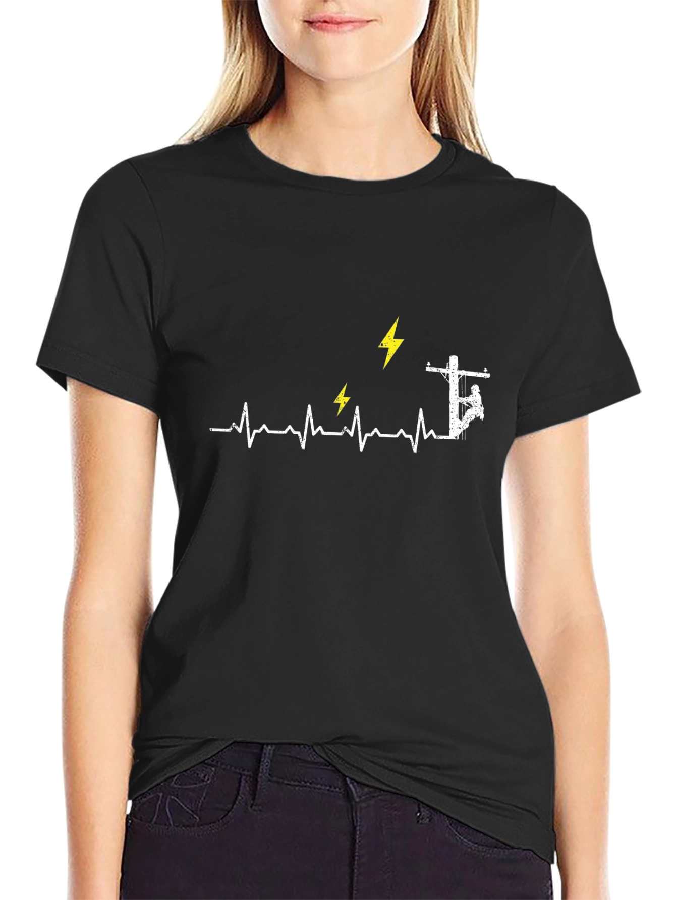Electrician Heartbeat Graphic Tee