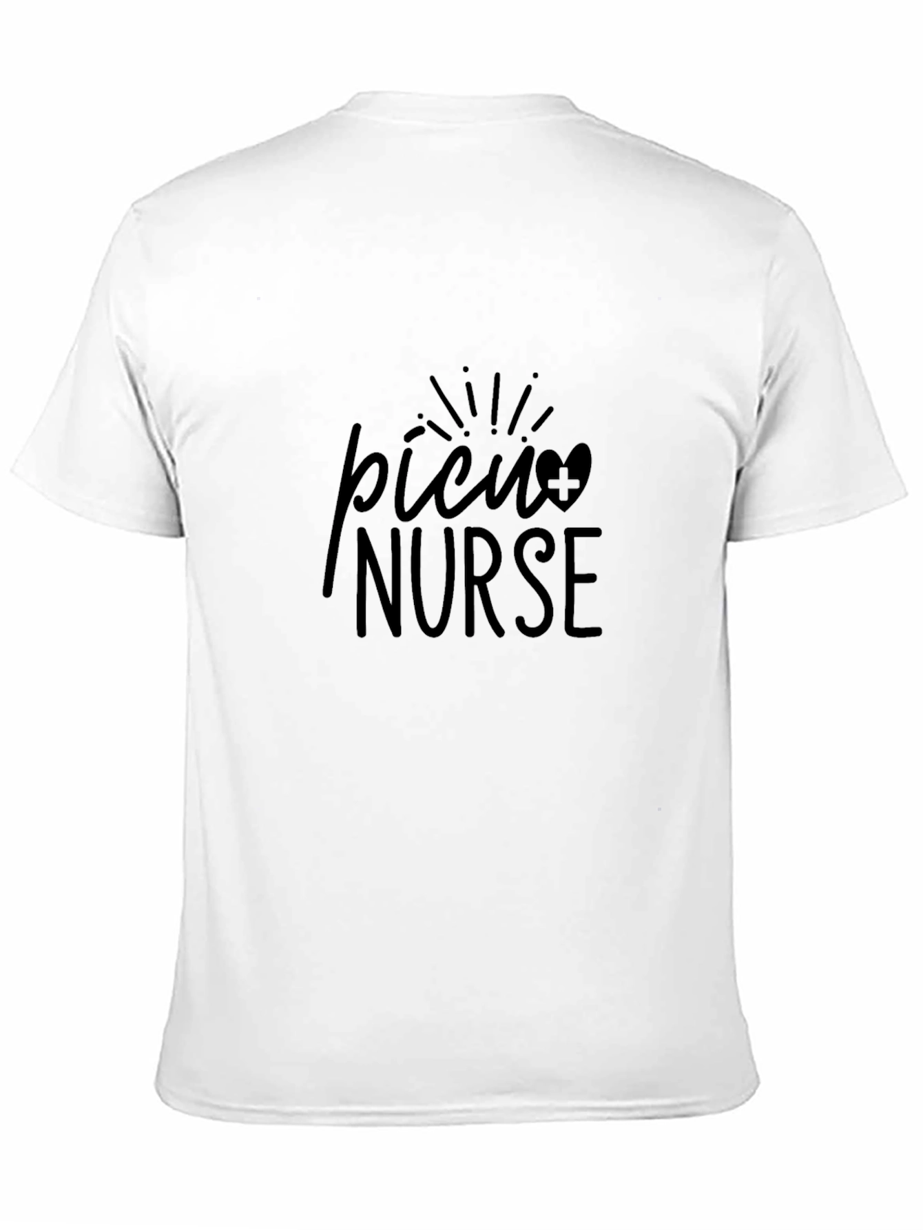 PICU Nurse Black T-Shirt - Medical Apparel