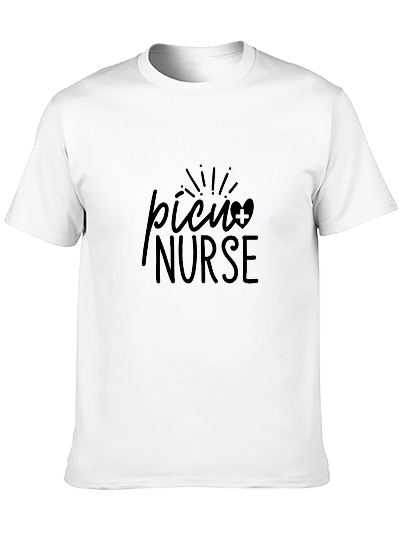 PICU Nurse Black T-Shirt - Medical Apparel