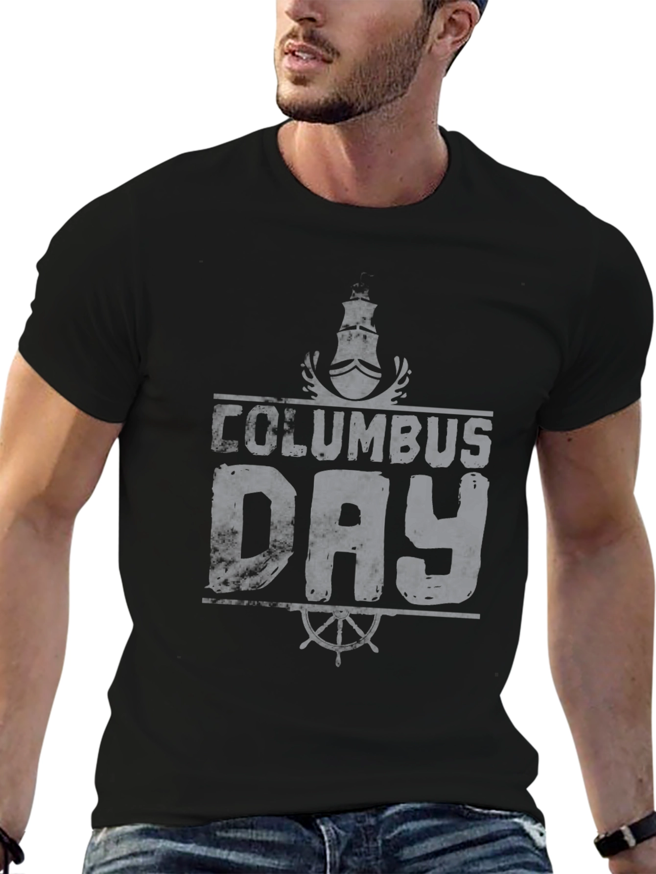 Columbus Day T-Shirt - Distressed Graphic Tee