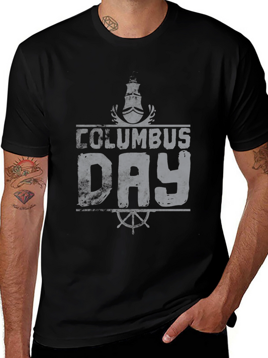 Columbus Day T-Shirt - Distressed Graphic Tee