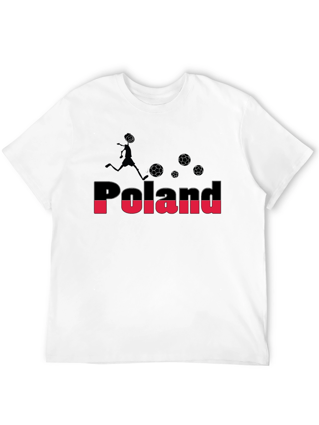 Poland Soccer Graphic Tee - Black