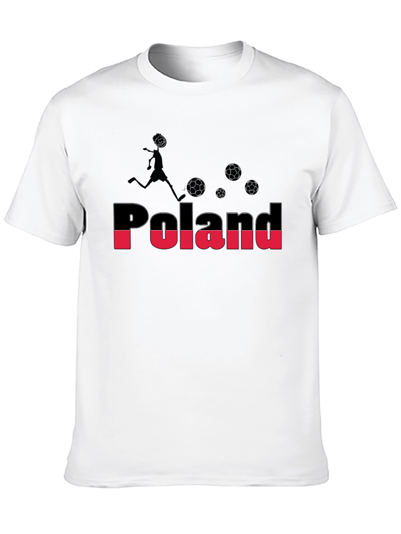 Poland Soccer Graphic Tee - Black