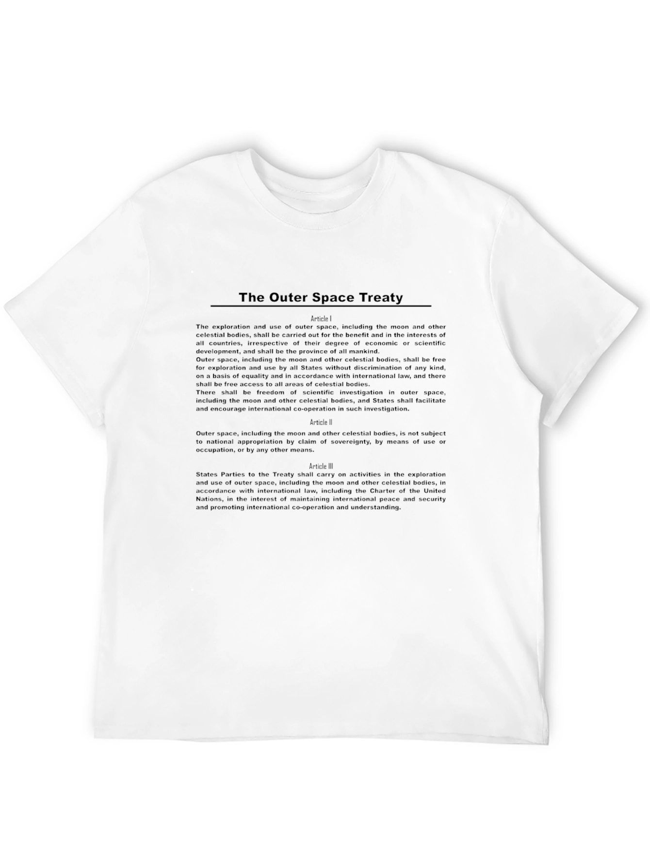 Outer Space Treaty Graphic T-Shirt
