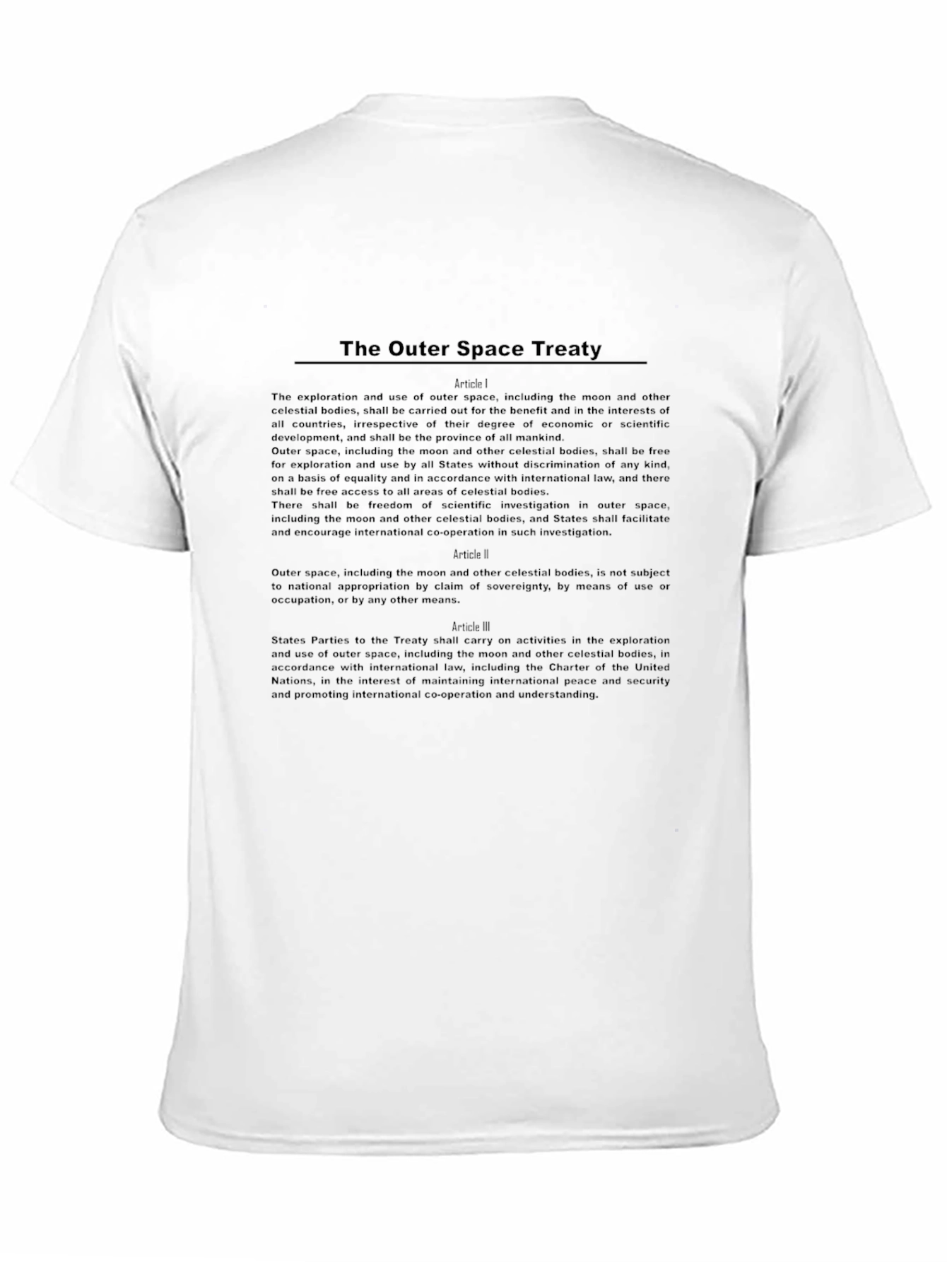 Outer Space Treaty Graphic T-Shirt