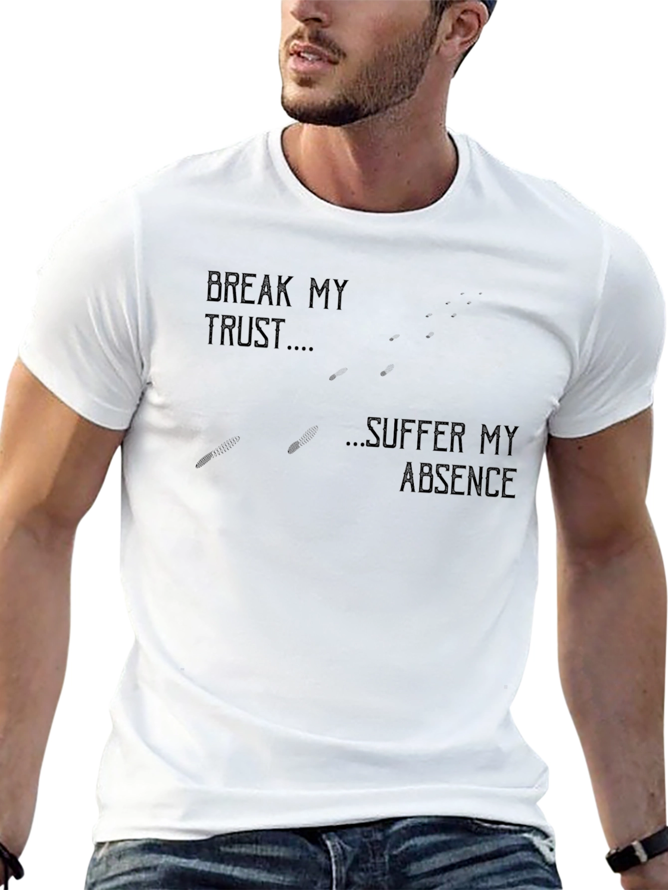 Break My Trust Suffer My Absence Black Graphic Tee