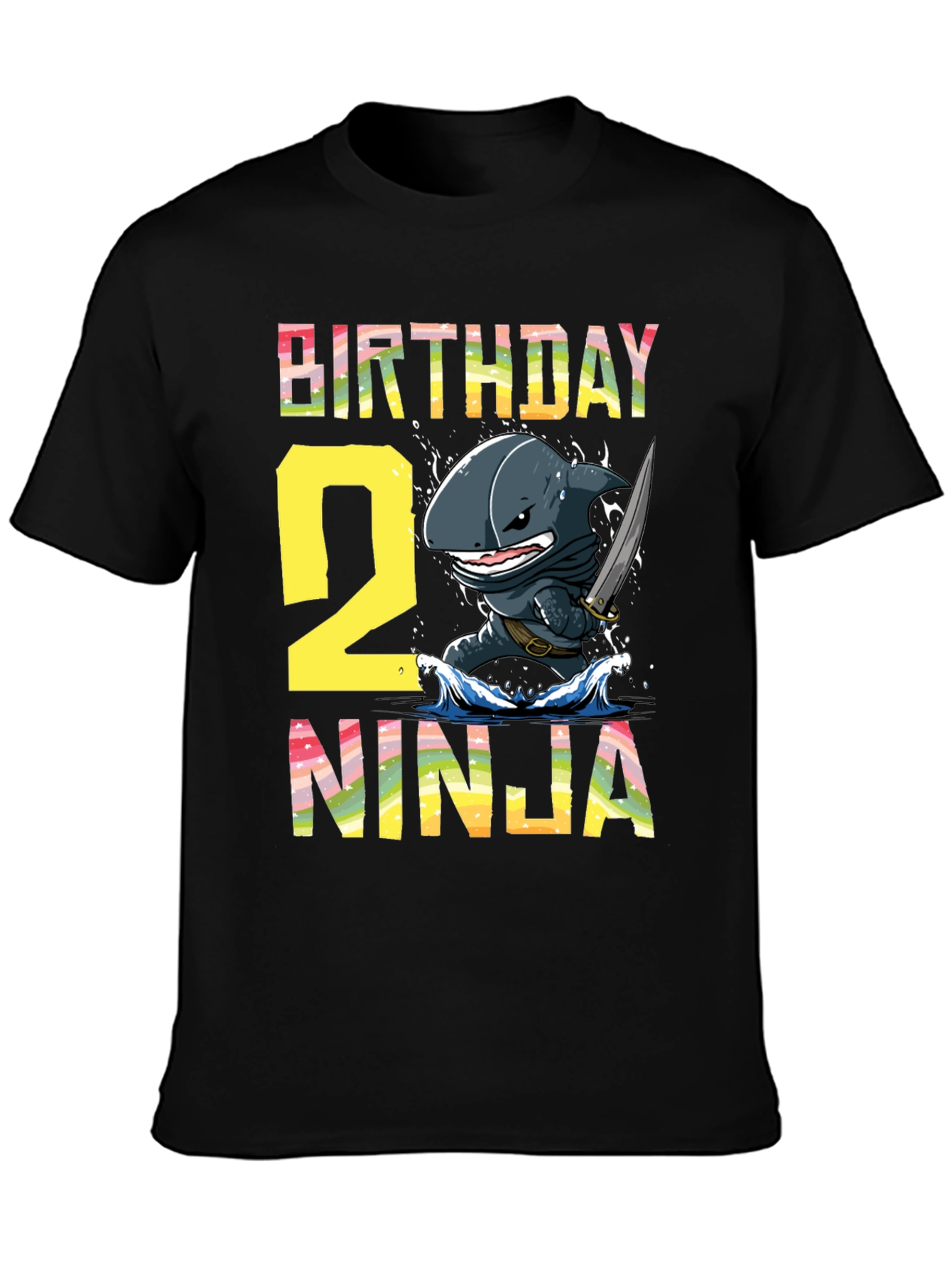 Birthday Shark Ninja Second Birthday T-Shirt