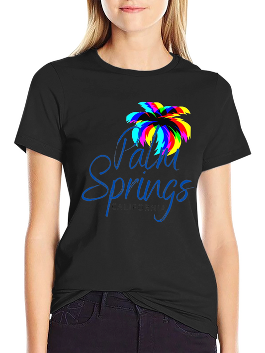 Palm Springs California Black T-Shirt