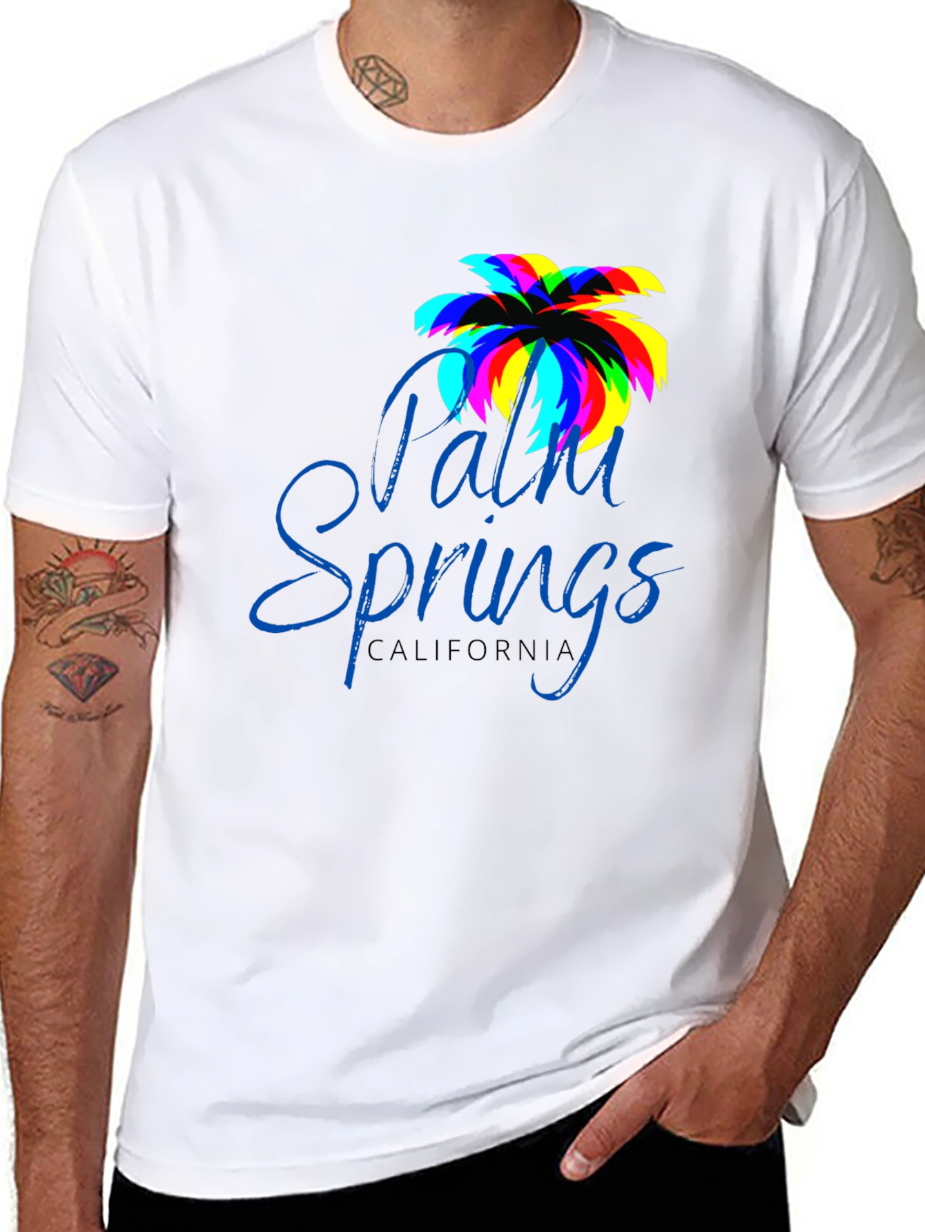 Palm Springs California Black T-Shirt