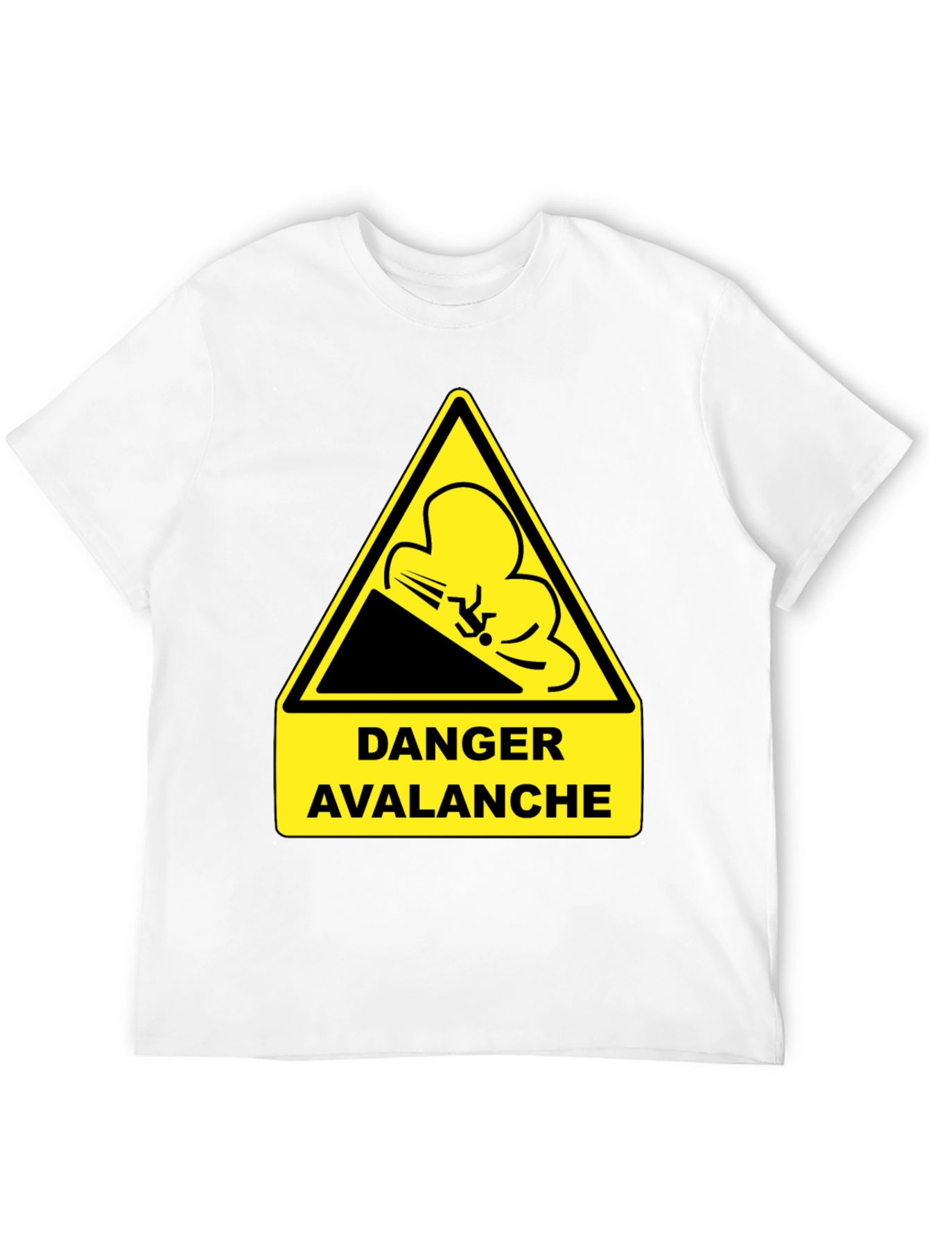 Danger Avalanche Warning Black T-Shirt