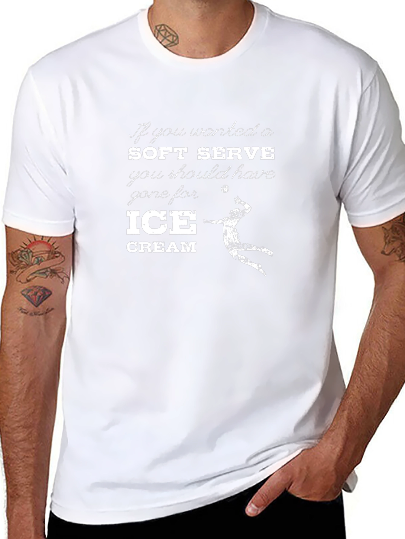 Volleyball T-Shirt: Soft Serve? Go for Ice Cream!
