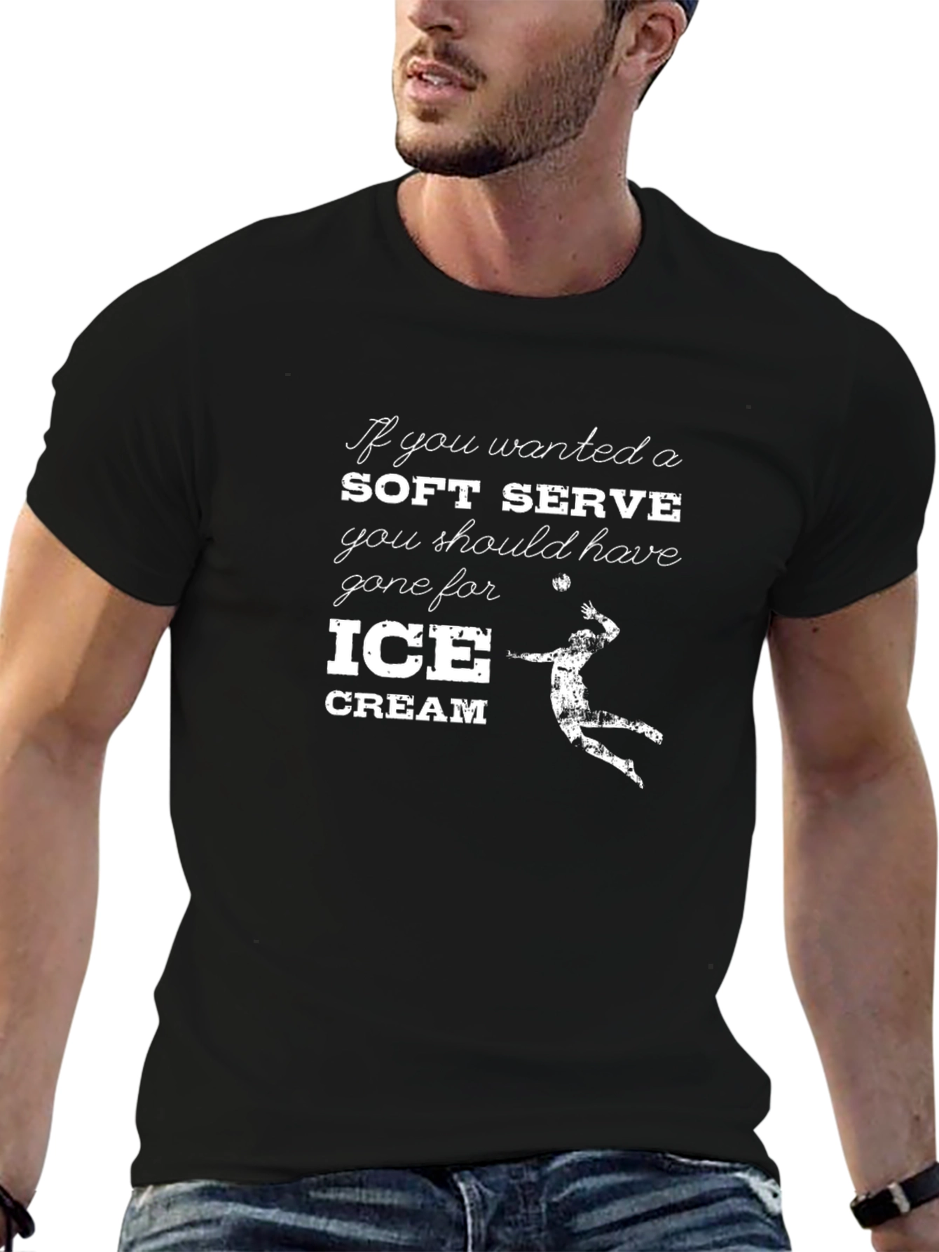 Volleyball T-Shirt: Soft Serve? Go for Ice Cream!