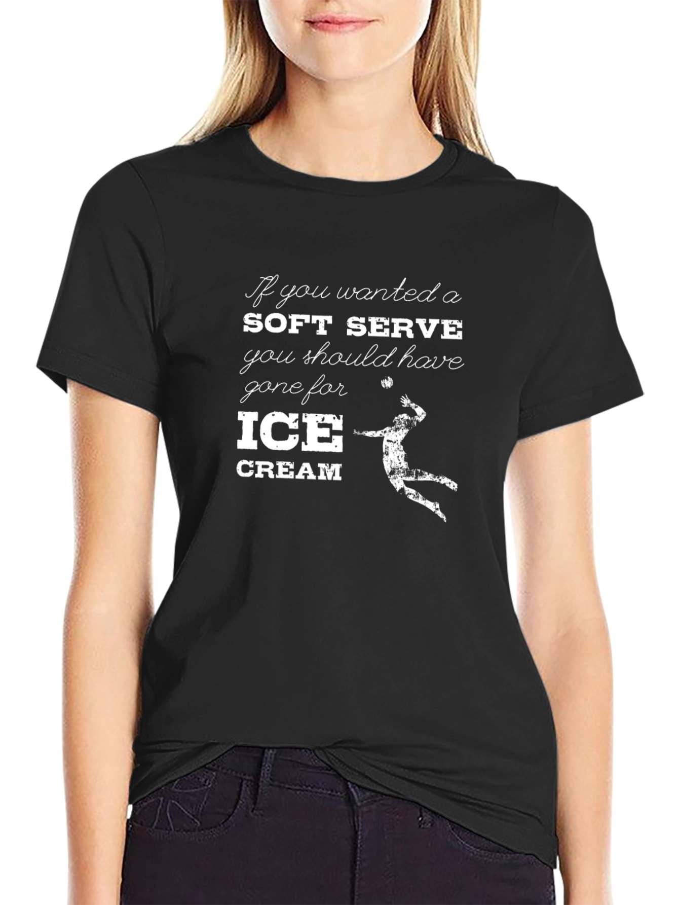Volleyball T-Shirt: Soft Serve? Go for Ice Cream!